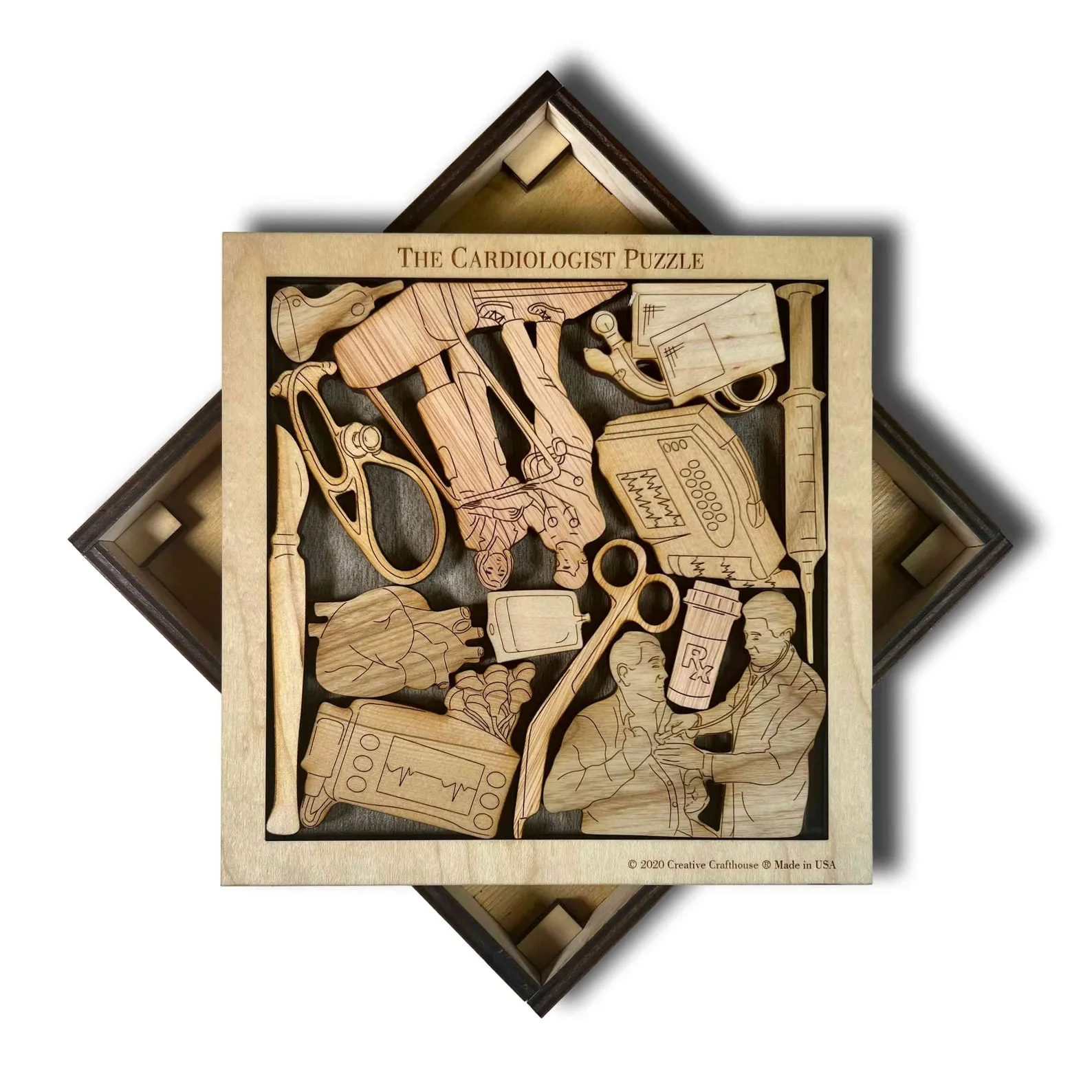 Cardiologist Wood Puzzle - Personalizable Thank You Gift - Challenging Brian Teaser - Image 3