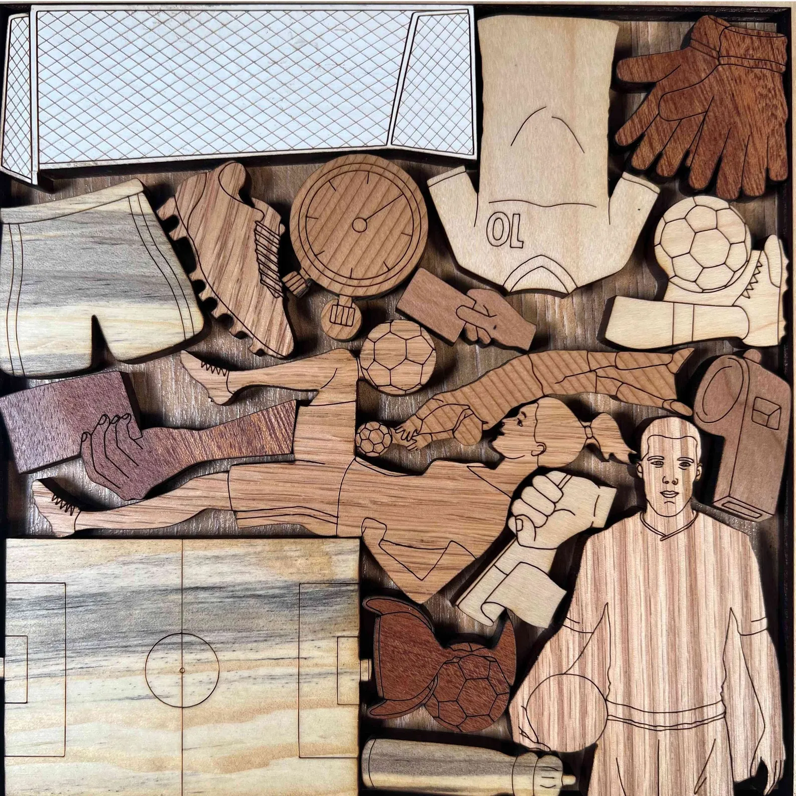 Personalizable Gift for the Soccer Fan - Soccer Fanatic Picture Frame Puzzle - artistic and challenging - Customize with a Laser Engraving - Image 5