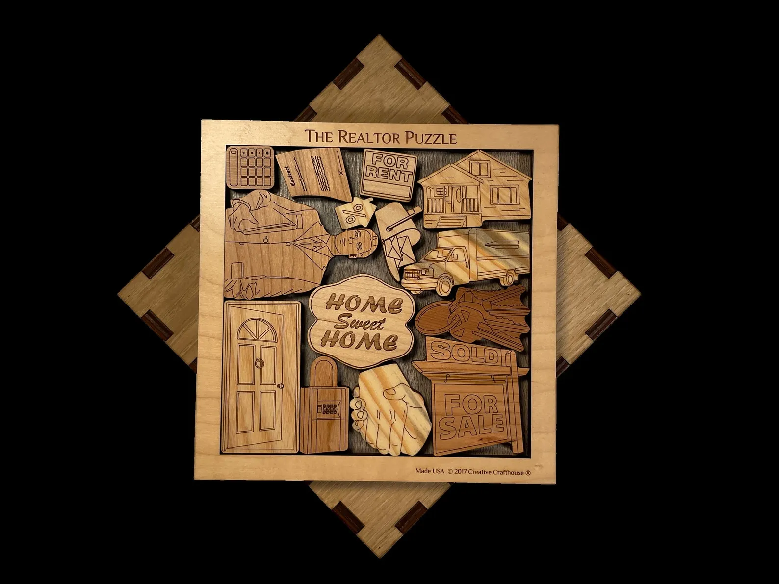 Personalized Gift for Your Realtor - The Realtor Puzzle - Customize with a Laser Engraved Name and Message - Gift for Coworker