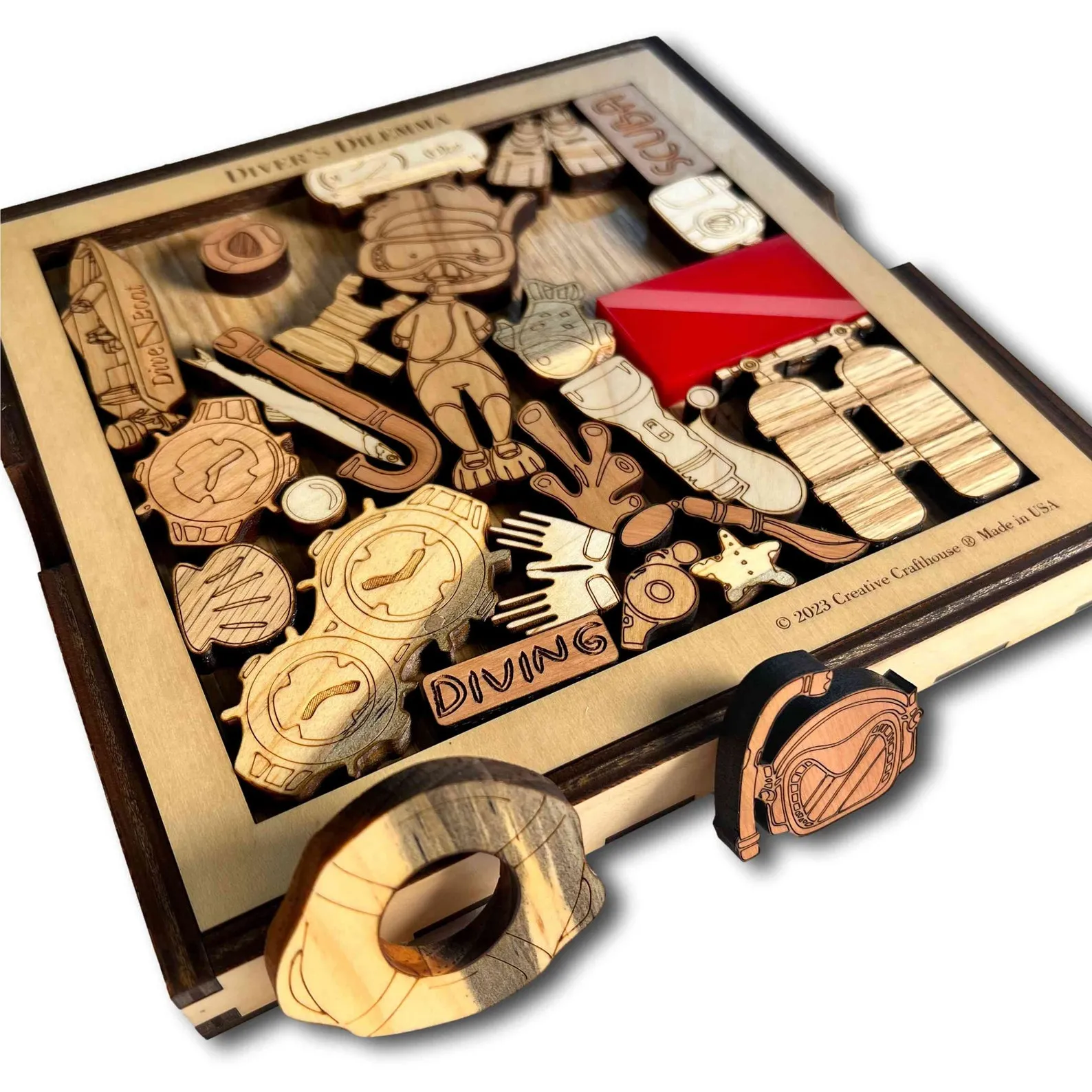 Divers Dilemma Puzzle, Scuba Diving Gift, Diving Instructor Puzzle, Ocean Lover Gift, Diving Gift, Fit Pieces In Frame Puzzle, Scuba Gift - Image 4