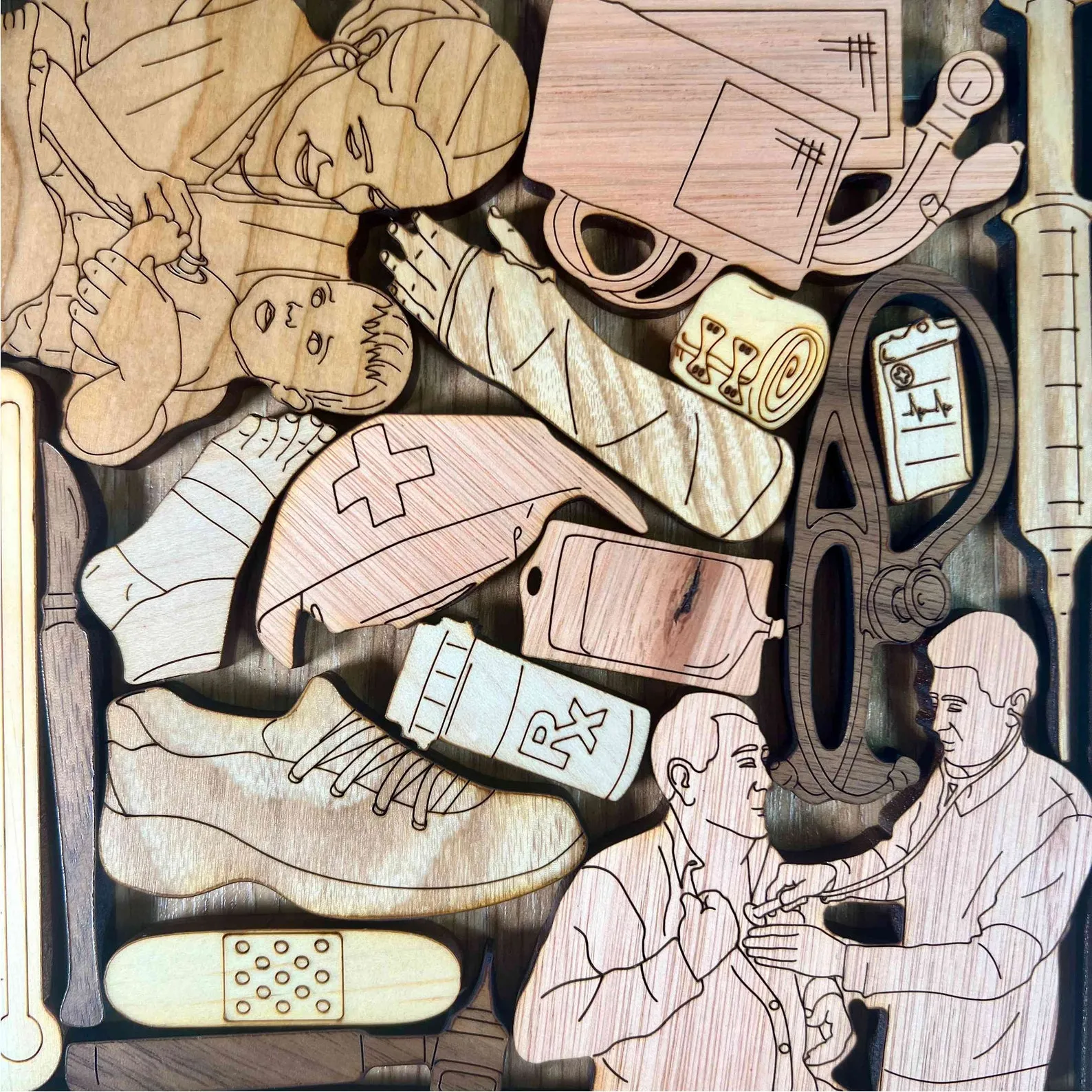 Personalized Christmas Gift for Nurse - The Nurse Appreciation Puzzle ? Challenging and Artistic - Customization Available - Image 6