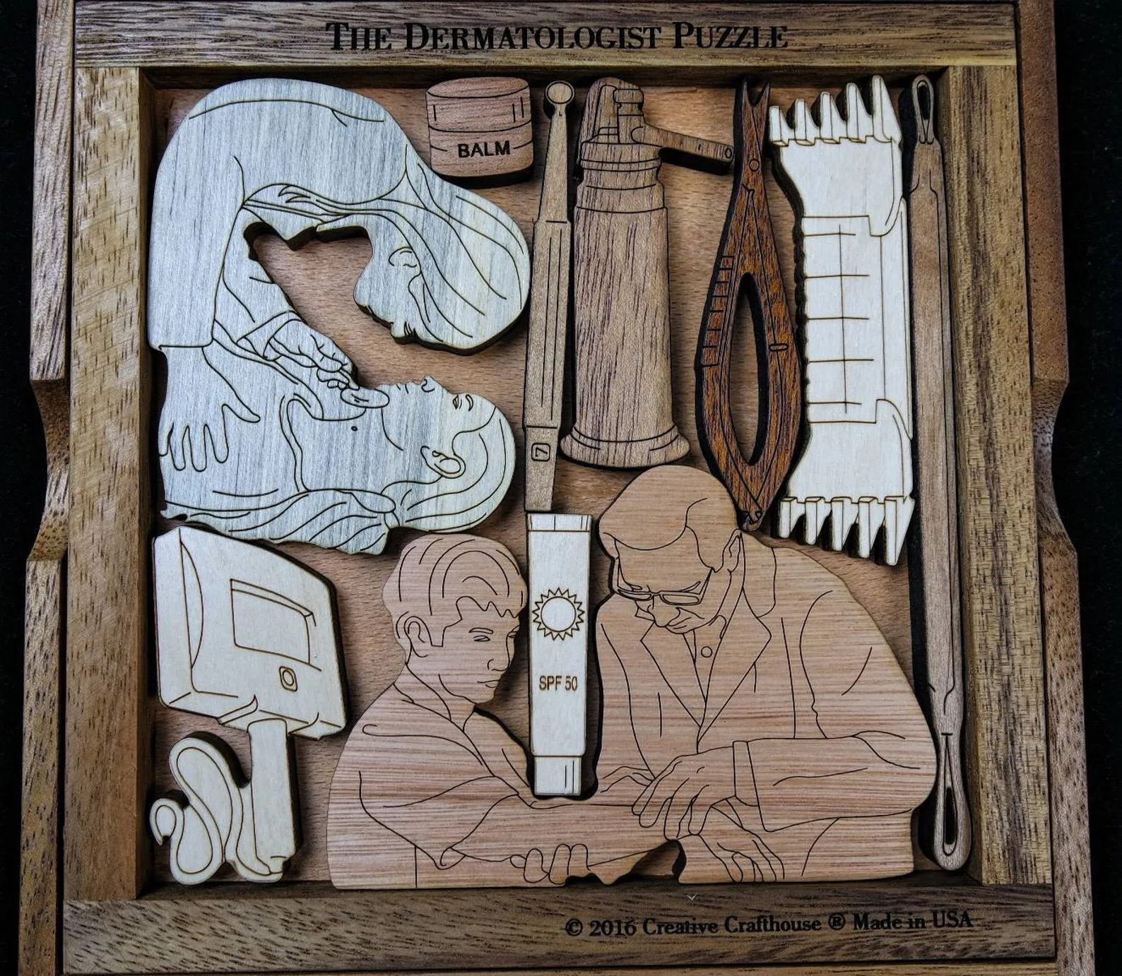 Personalizable Gift for Dermatologist  Puzzle - Add a Laser Engraved name or Message - Thank You Gift - Retirement Gift - Brain Teaser