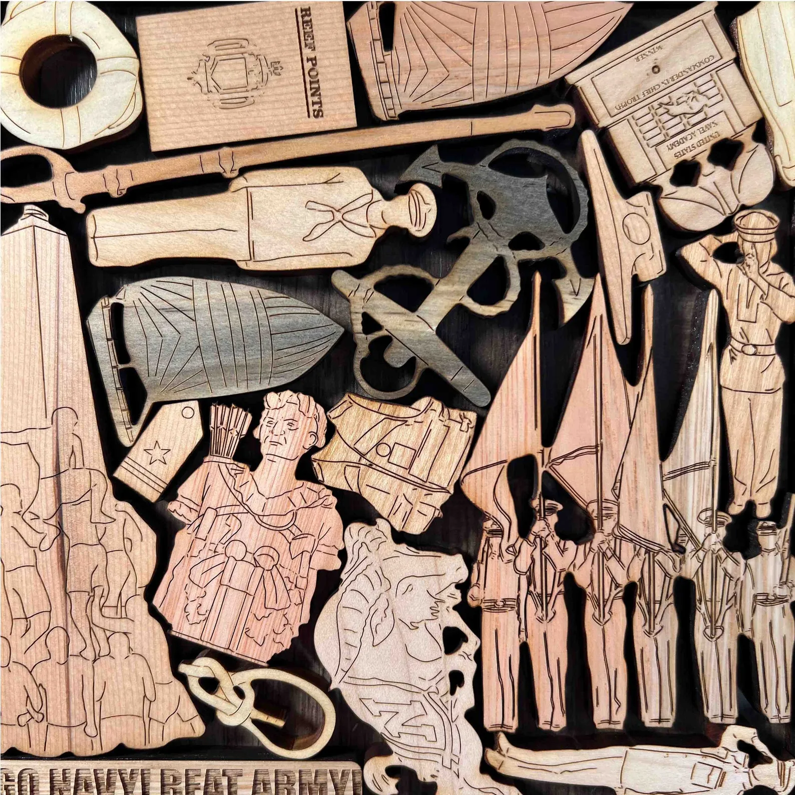 US Naval Academy Puzzle, Wooden Brain Teaser, Veterans Day Gift, USNA Puzzle, Remembrance Gift, Military Navy Puzzle, Navy Veteran Gift - Image 6