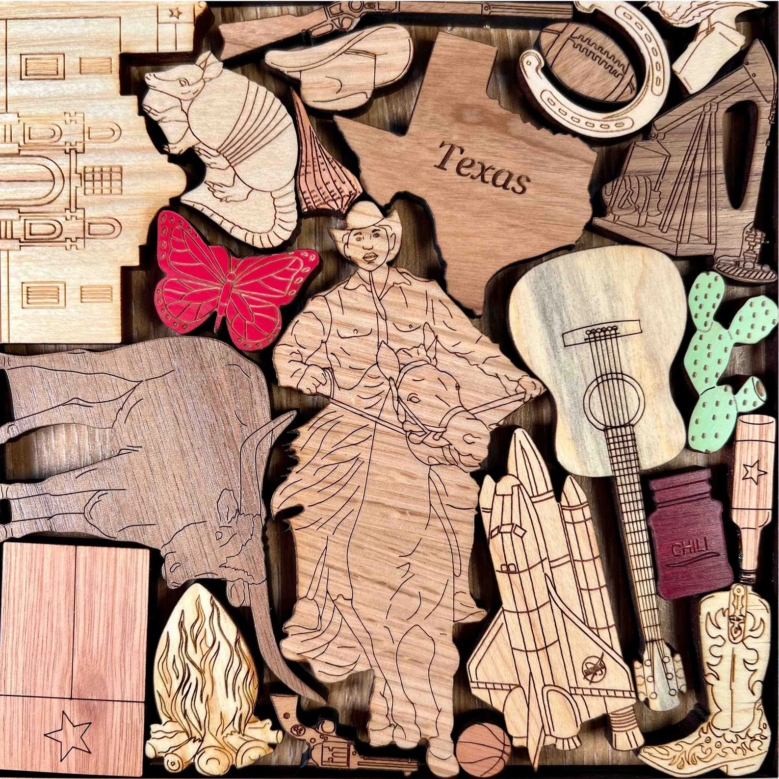 Lone Star Challenge - Texas/Texan Picture Frame Puzzle and Brain Teaser - artistic and challenging - can be personalized - Image 5