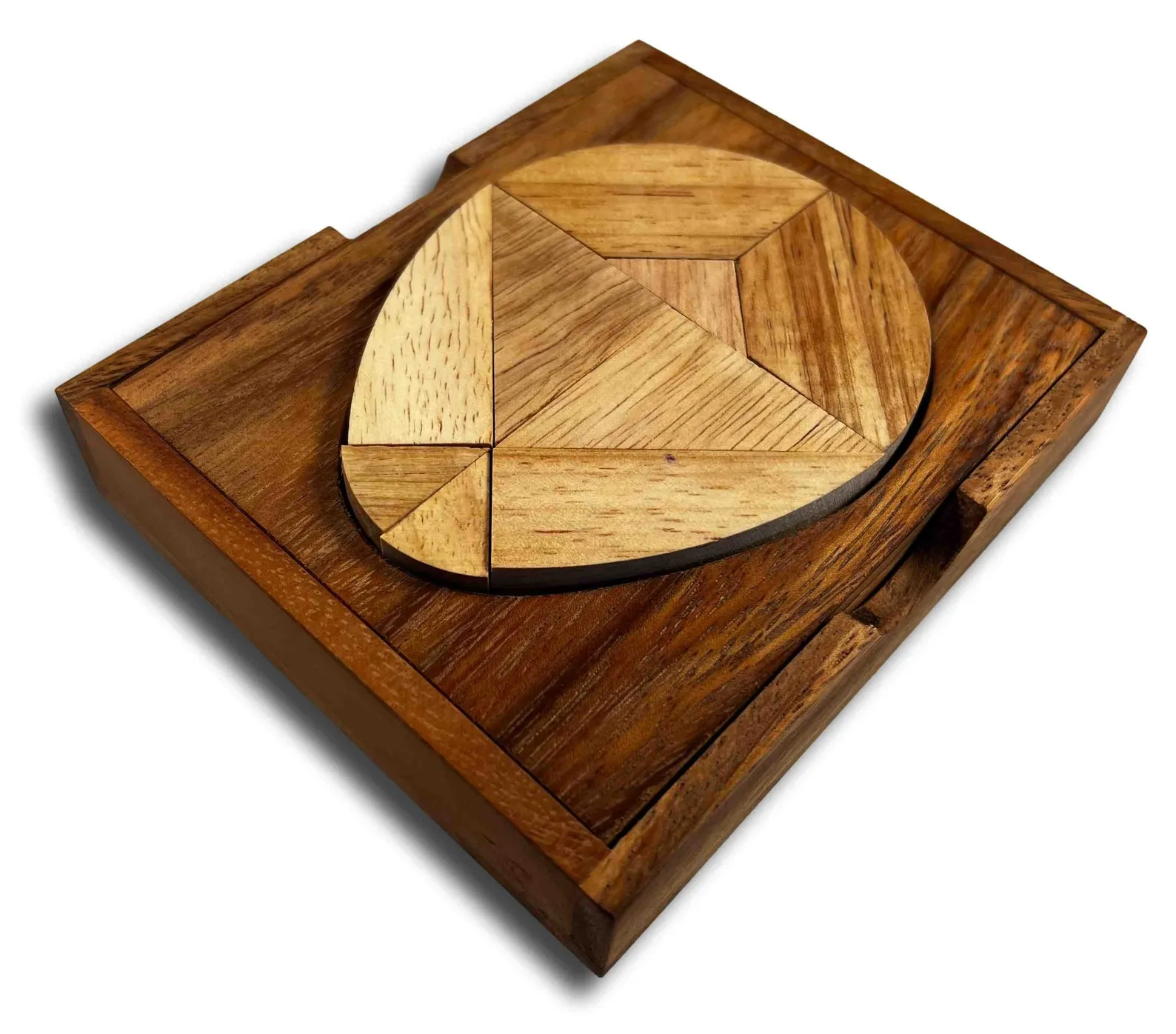 Gift for Easter Egg Puzzle 9 Piece Tangram Wooden Brain Teaser Puzzle