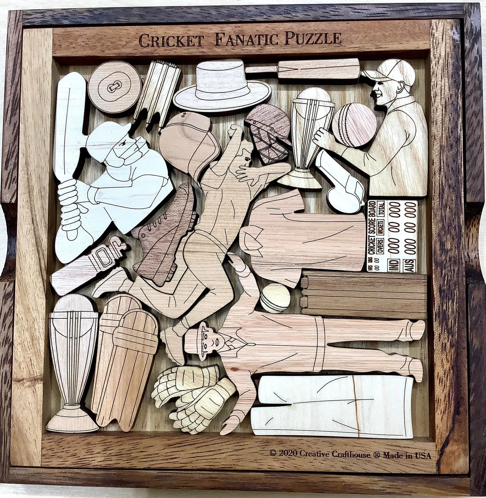 Cricket Fanatic Puzzle - artistic and challenging - can be personalized