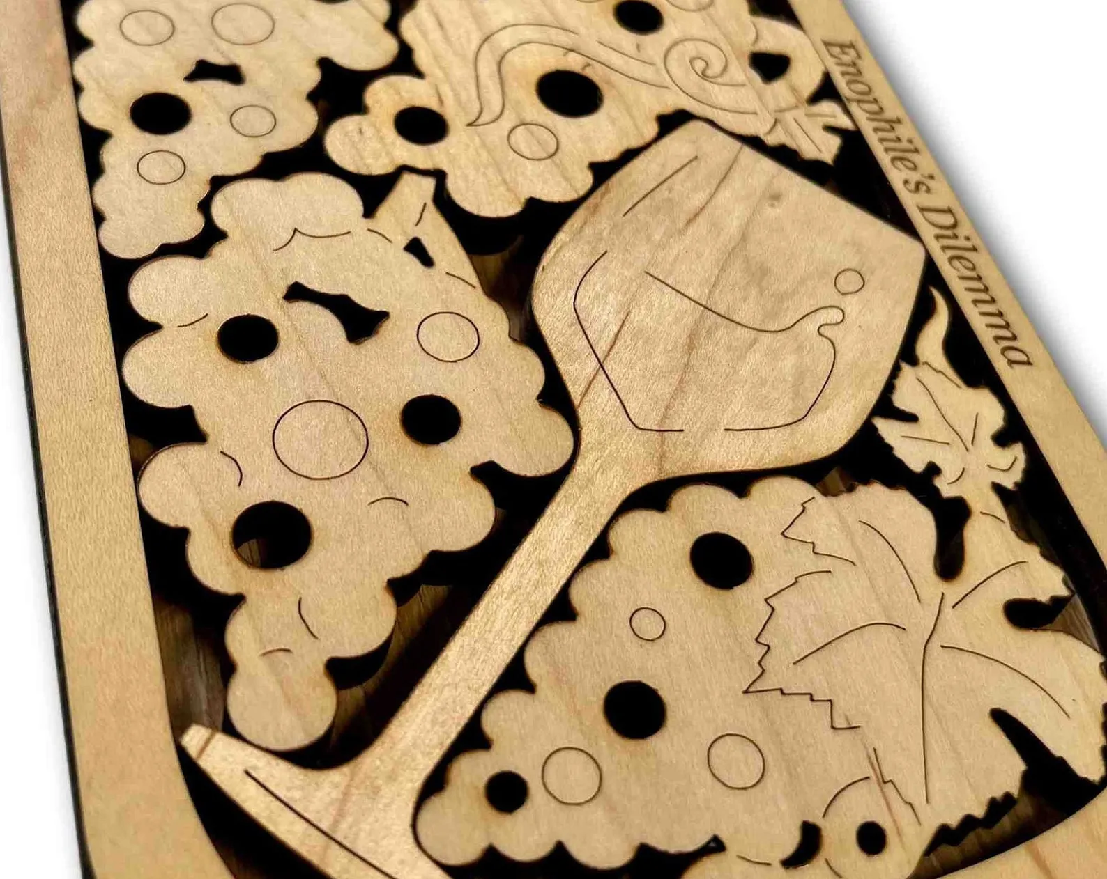 Bottle of Fine Wine Puzzle | Maple Wood Version | Add a Laser Engraved Name or Message