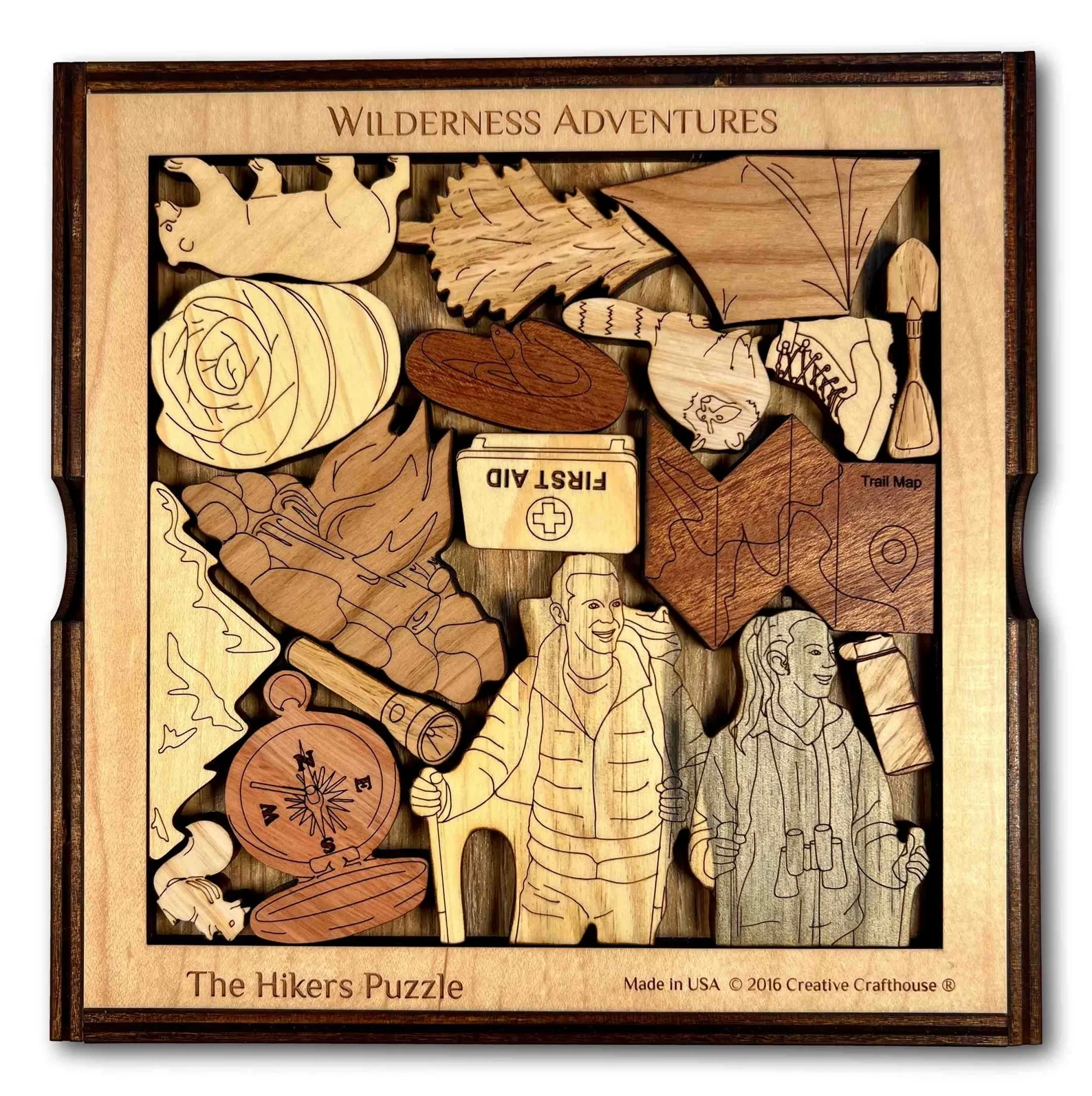 Bottle of Fine Wine Puzzle | Maple Wood Version | Add a Laser Engraved Name or Message - Image 3