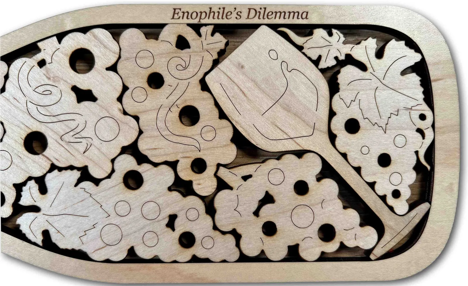 Bottle of Fine Wine Puzzle | Maple Wood Version | Add a Laser Engraved Name or Message - Image 8