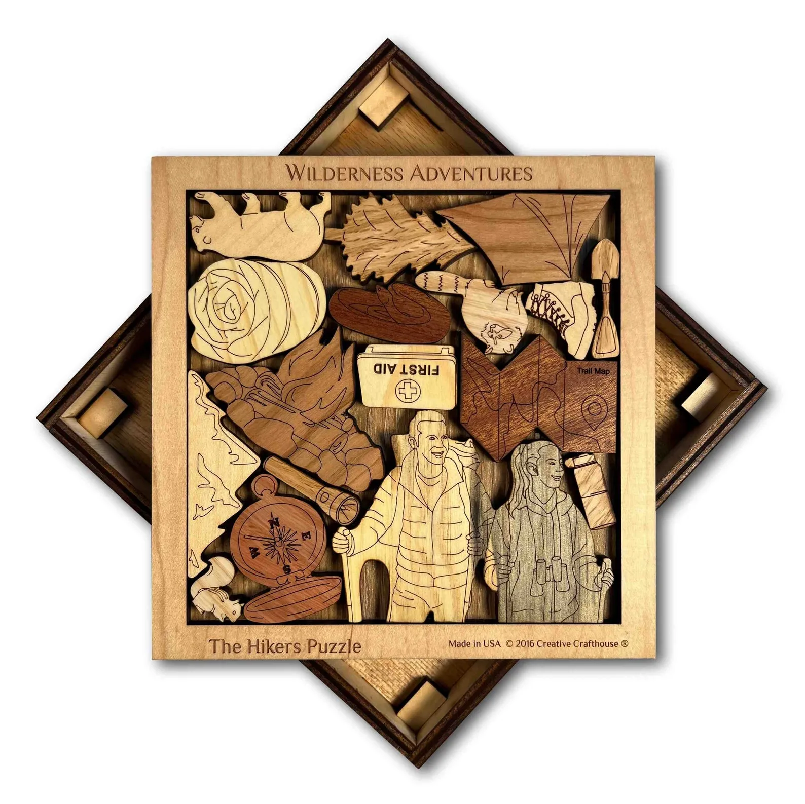 Hiker's Puzzle - Wilderness Adventure - artistic and challenging - can be personalized