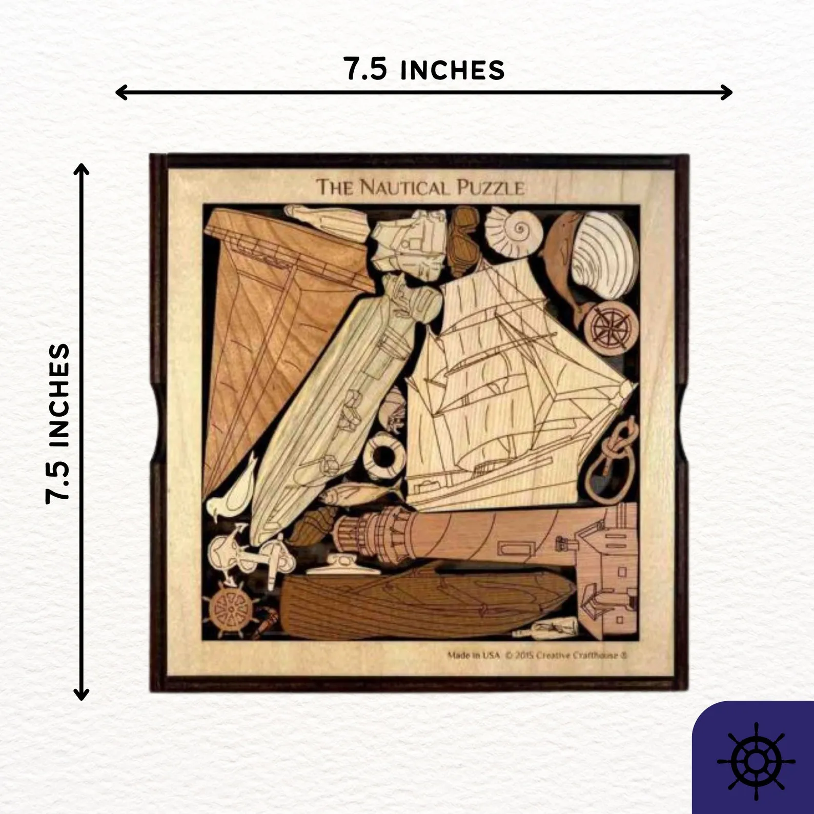 Nautical Challenge Puzzle - Boaters Beware - artistic and challenging - can be personalized - Image 2