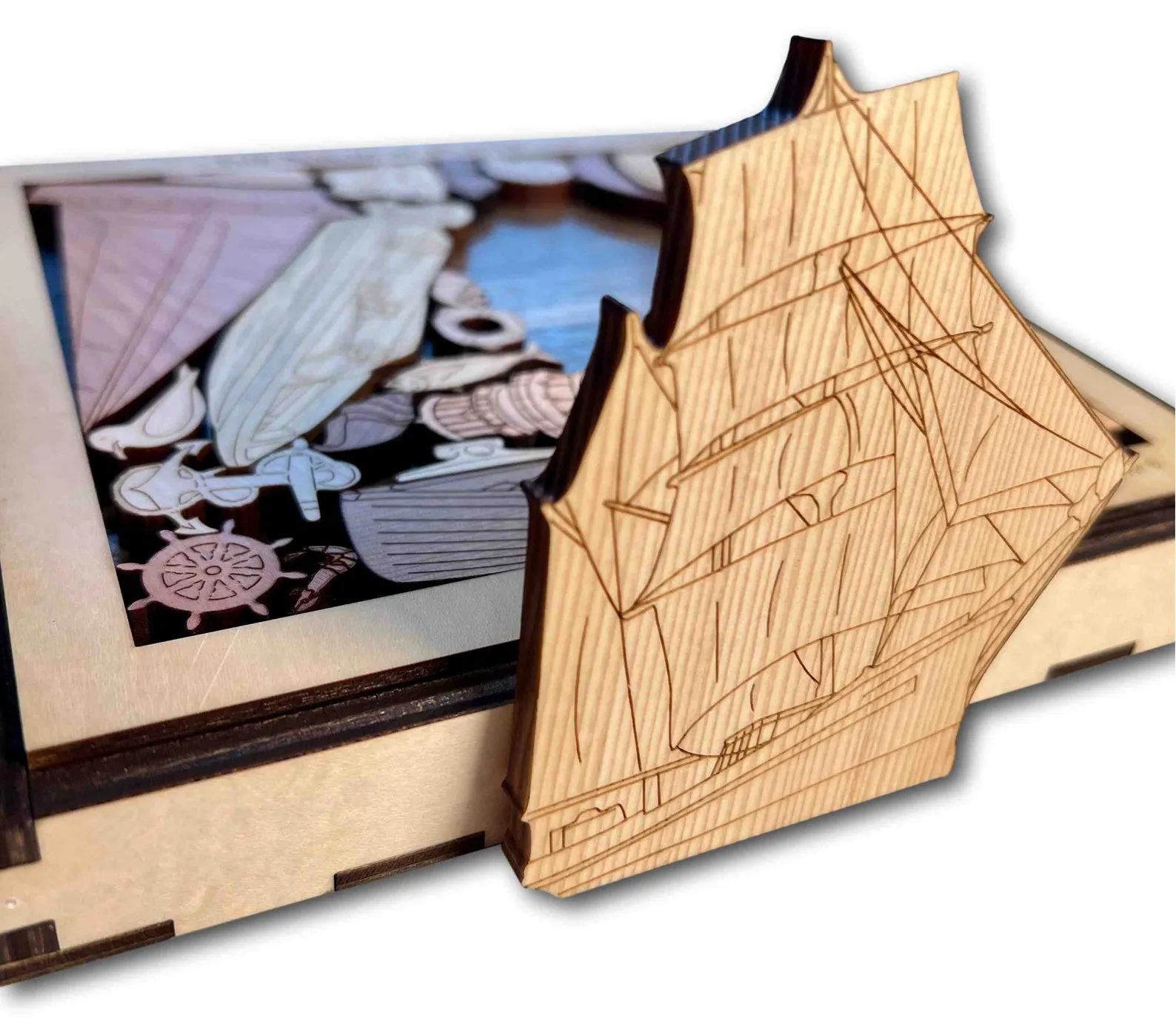 Nautical Challenge Puzzle - Boaters Beware - artistic and challenging - can be personalized - Image 5