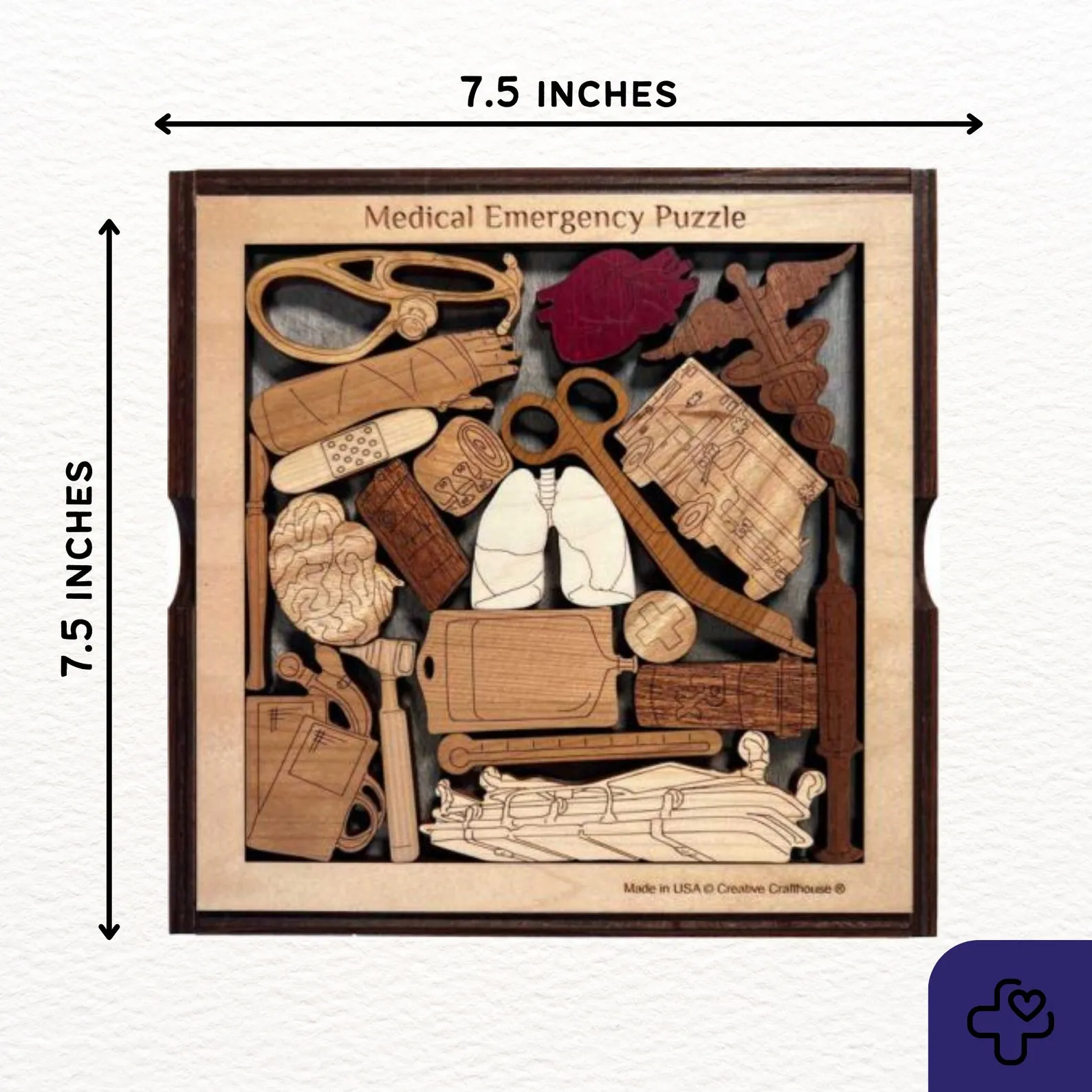 Medical Emergency Wooden Puzzle, Personalized Gift For Medical Professionals, Challenging Puzzle, Unique Brain Teaser, Laser Engraved Puzzle - Image 5