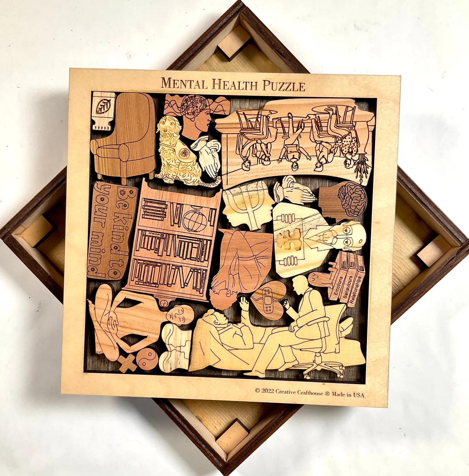 Mental Health Puzzle Series;  select: Therapist, Counselor, or Mental Health option