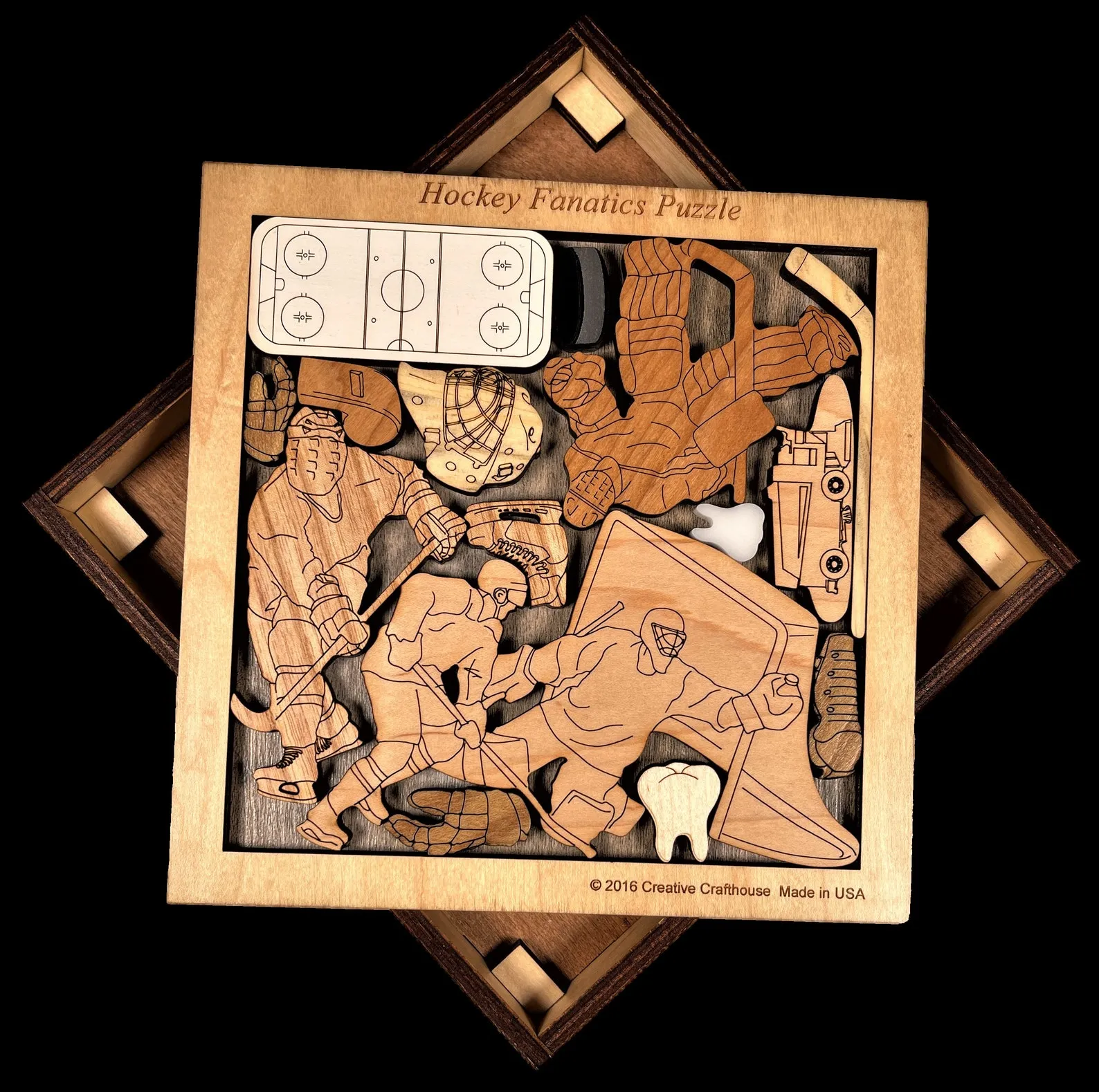 Ice Hockey Fanatics Puzzle ? Artistic & Challenging Brain Teaser - can be personalized