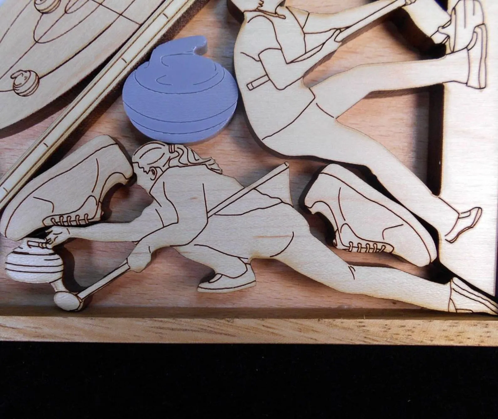 Personalized Curler Gift - Curling Fanatic Wood Puzzle - Curling Mom Gift - Customize With a Laser Engraved Name, Message, Club Name - Image 6