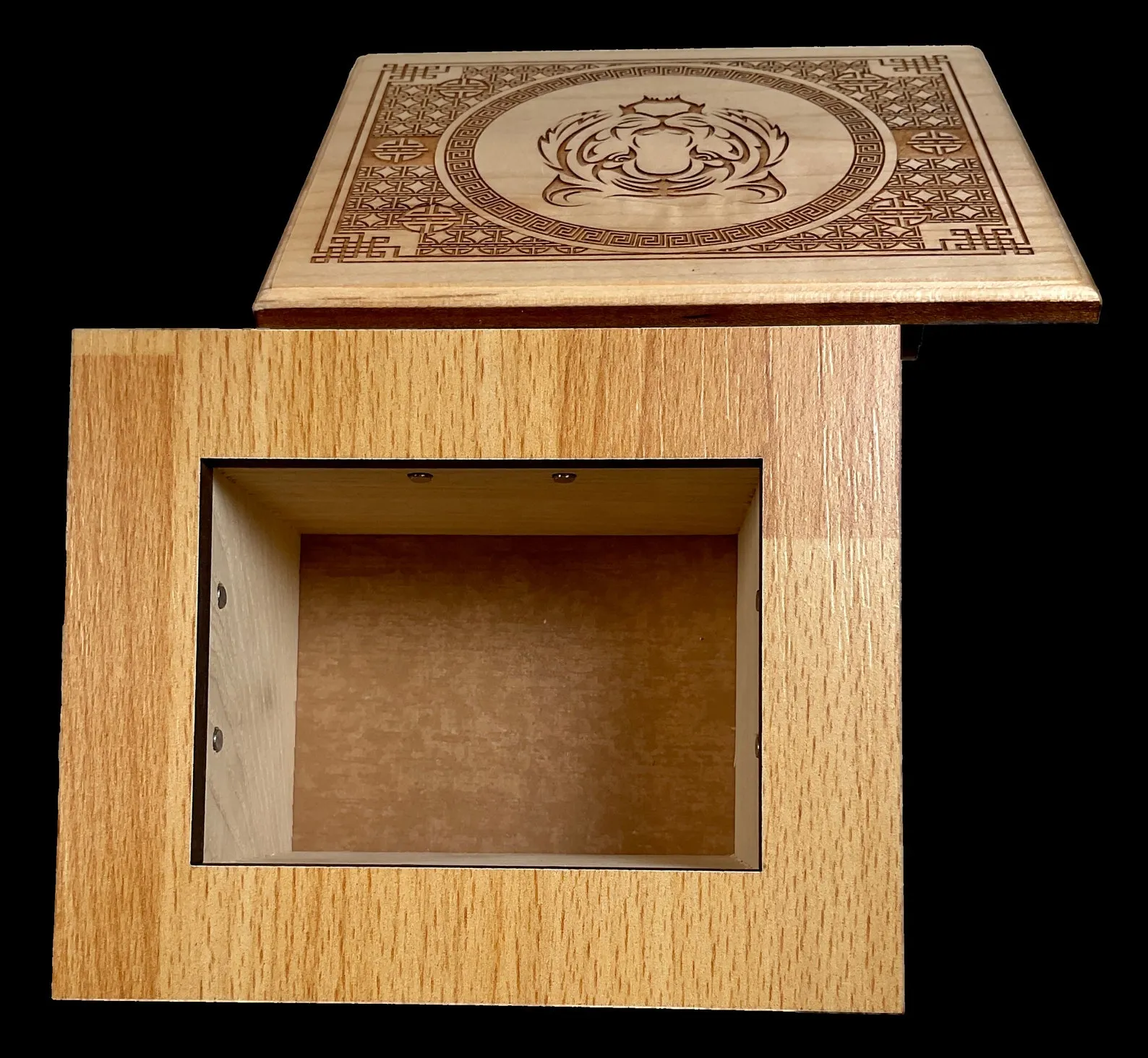 Personalized Christmas Puzzle Box - Holds Gift Cards and Money - Add a Laser Engraved Name and Message - The Snow Flake Wood Puzzle Box - Image 4