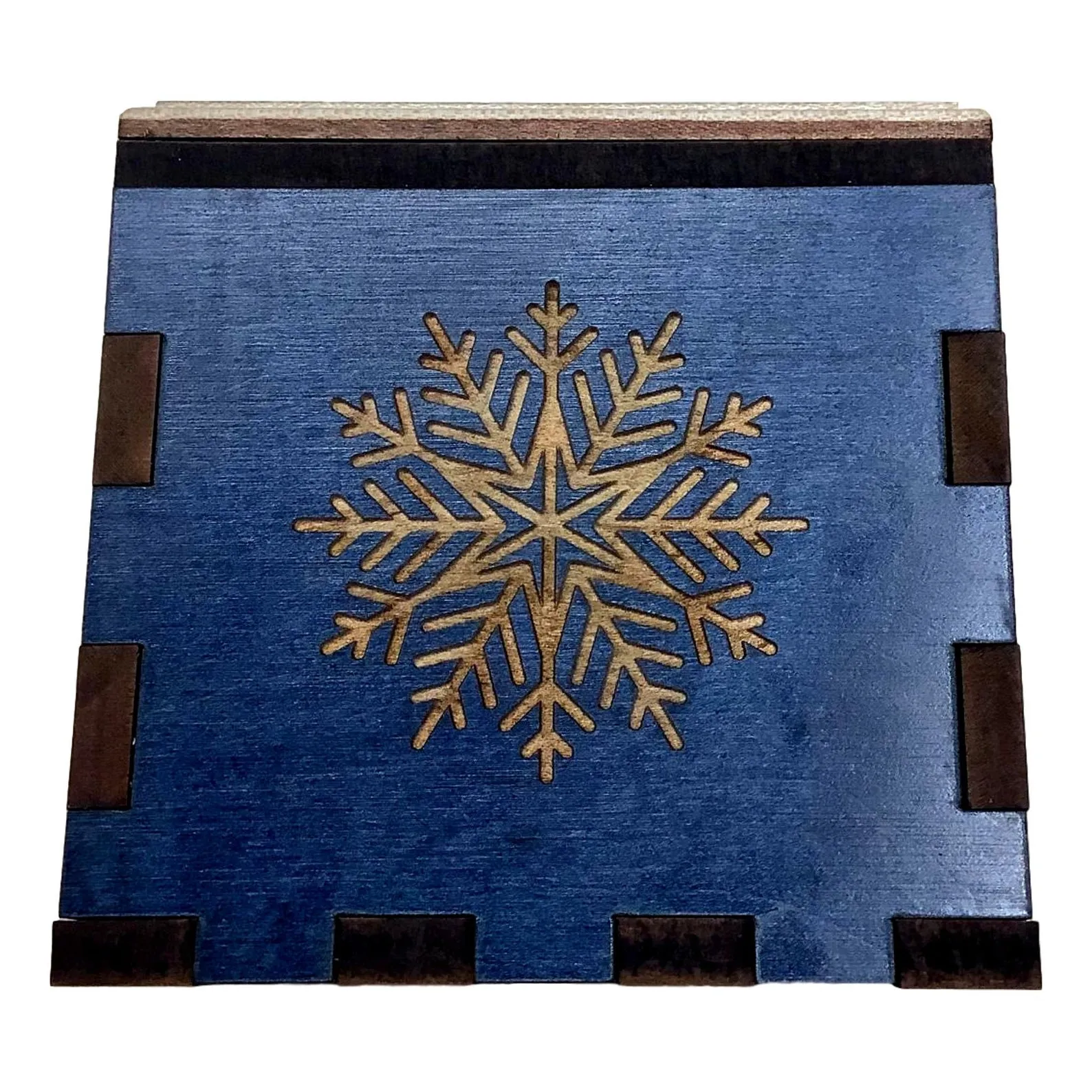 Personalized Christmas Puzzle Box - Holds Gift Cards and Money - Add a Laser Engraved Name and Message - The Snow Flake Wood Puzzle Box - Image 5