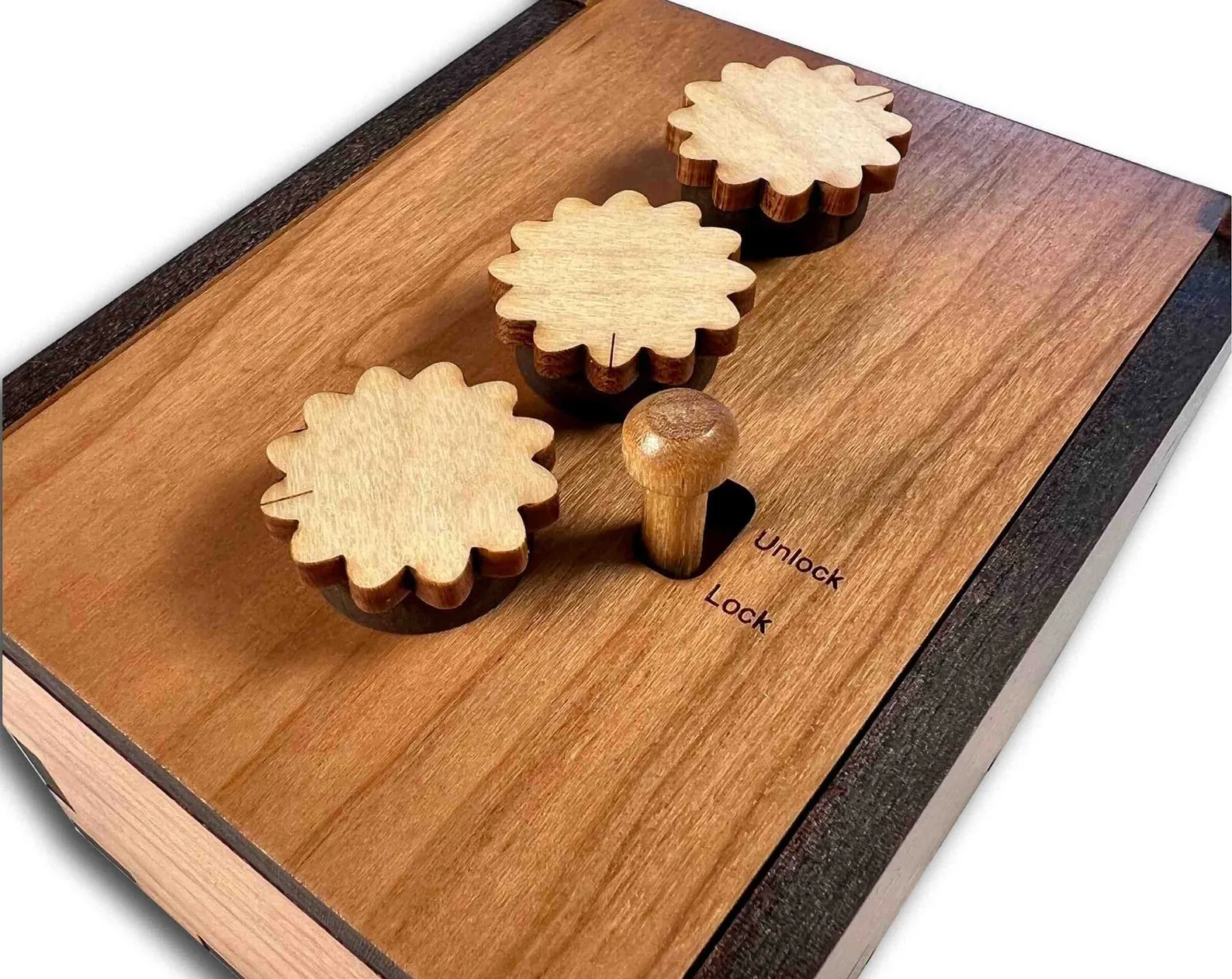 Secret Lock Box II - Can You Open the Box... Put a Gift Inside and Watch the Fun - Cherry Version - Image 2