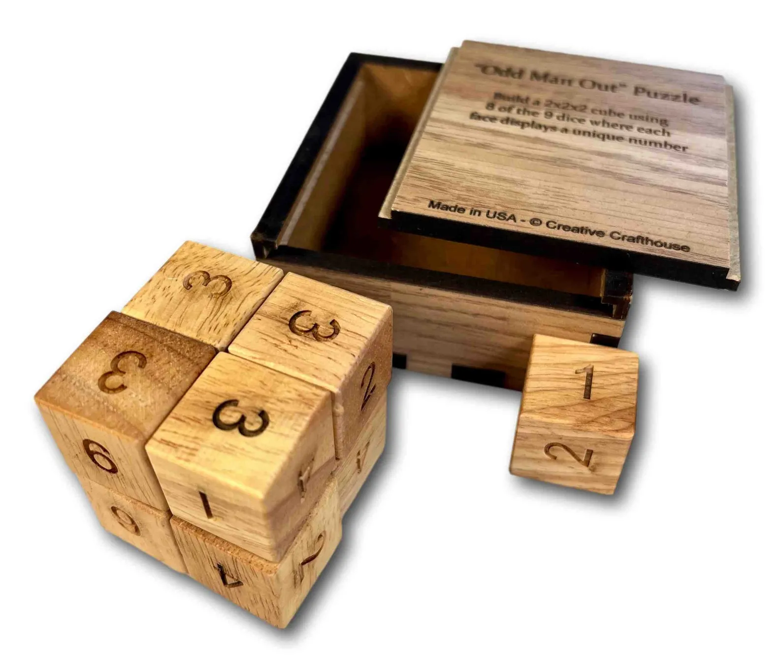 Wooden puzzle box for adults with laser engraved phoenix at top - The Overtime box game - Multiple step box gift - Table top activity - Image 4