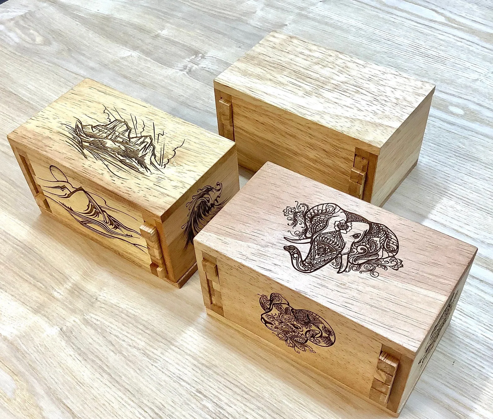 Animal Puzzle Box - Wooden Puzzle Box - Will Hold Gift Cards, Money, Jewelry - Personalize with Custom Laser Engraved Name - Image 6