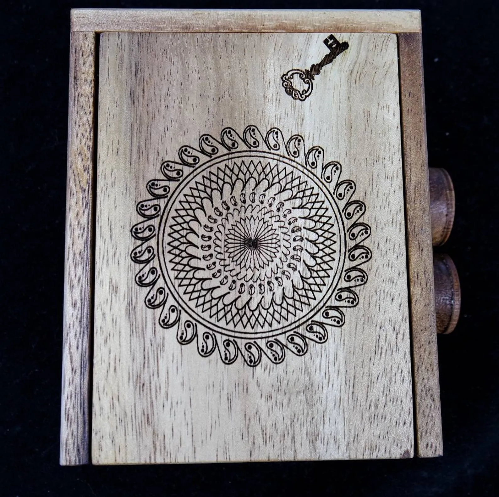 Overtime OT Box ?challenging, artistic, durable & fun puzzle box - mandala and key model