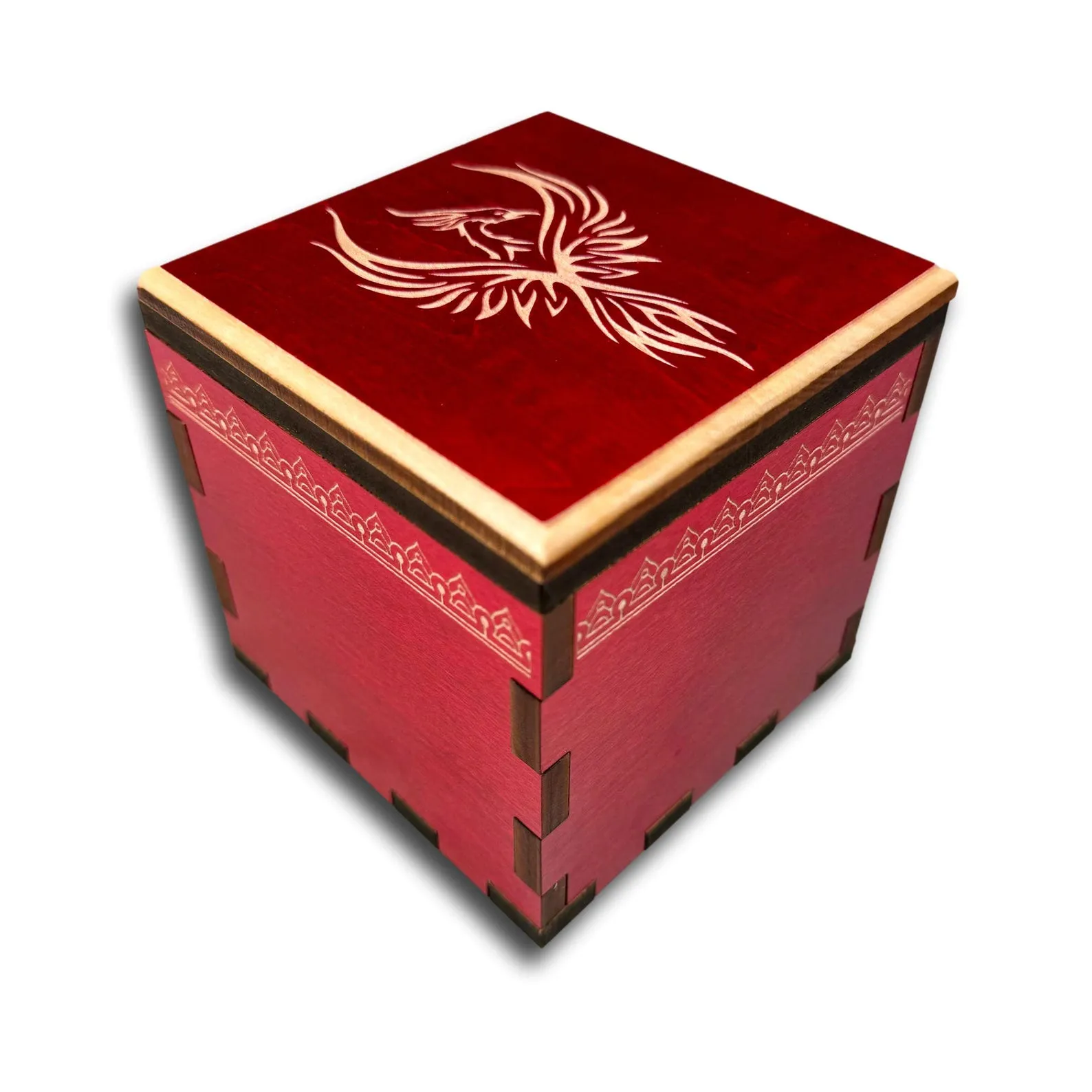 Personalized Firebird Secret Stash Puzzle Box | Handcrafted Wooden Brain Teaser with Hidden Compartment, Custom Laser Engraved Gift - Image 2