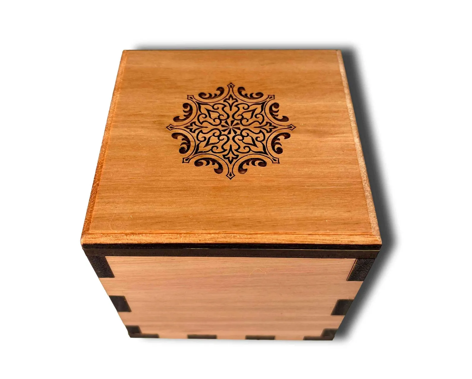 IQ Puzzle Box | Wooden Secret Lock Box | Stash Box Made in the USA from Eucalyptus Wood | Will easily fit Gift Cards, Money, Jewelry - Image 2