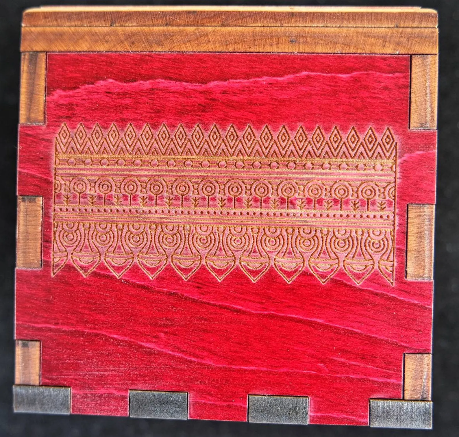 IQ Puzzle Box | Wooden Secret Lock Box | Stash Box Made in the USA from Eucalyptus Wood | Will easily fit Gift Cards, Money, Jewelry - Image 3