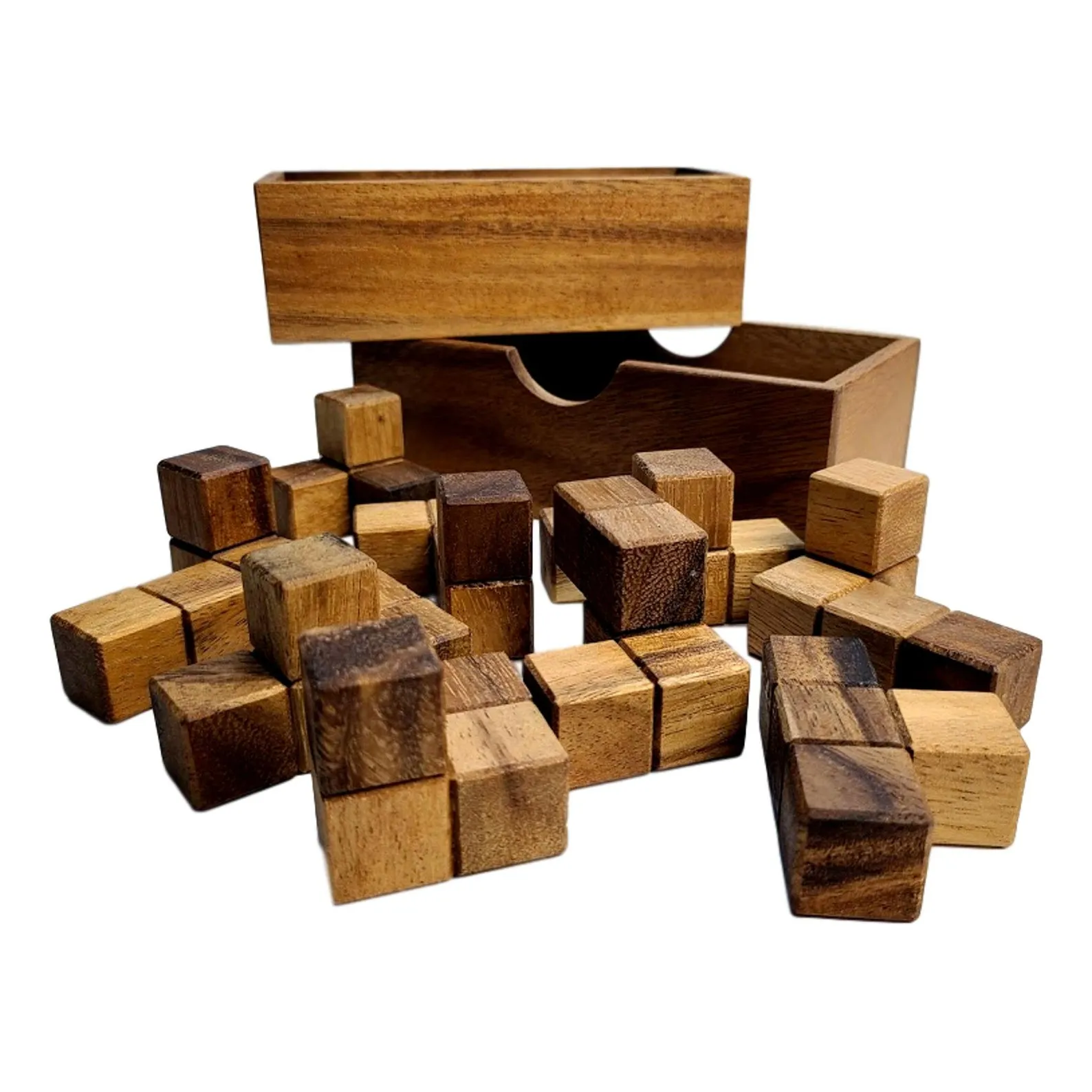 Procrastinator Puzzle, 20 Different Challenges, Wooden Puzzle For Adults, Difficult Puzzle, Logic Puzzle, Desk Brain Teaser, Cube Puzzle