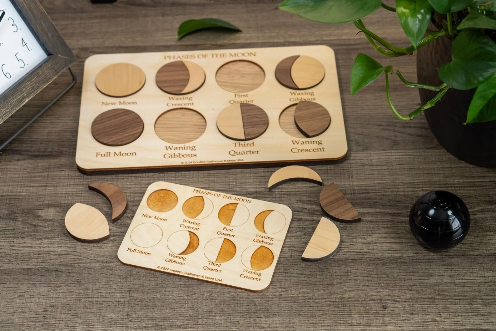 Moon Phase Puzzle, Montessori Moon Puzzle, Tricky Puzzle, Lunar Cycle Puzzle, Montessori Toy, STEM Puzzle, Educational Toy, Kids Puzzle