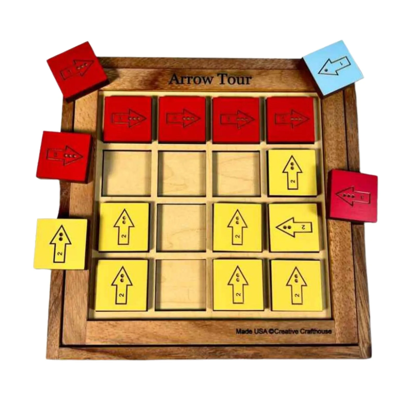 Arrow tour wood fun logic puzzle - Wood hard brain teaser puzzle for adults - 16 Arrows challenging puzzle - Martin Gardner inspiration - Image 7