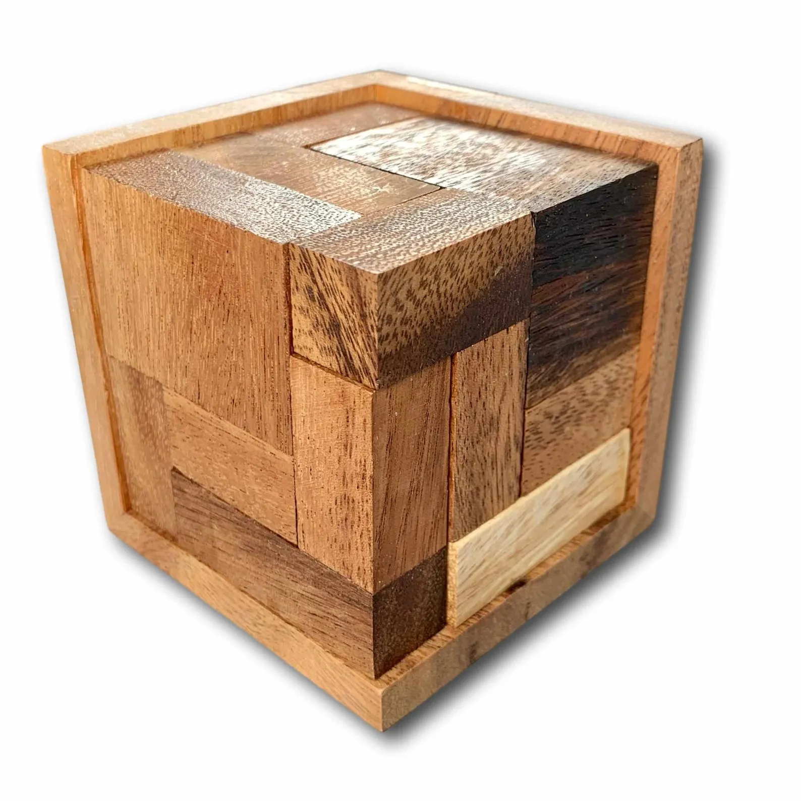 8 L-ements Wood Puzzle - 3D brain teaser puzzle