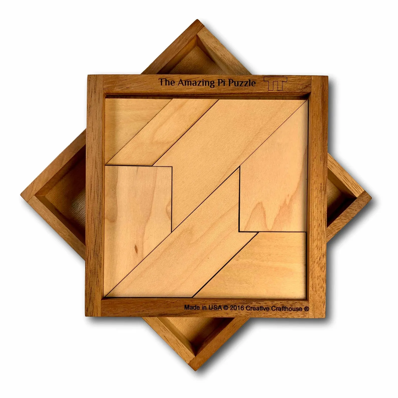 The Amazing Pi Puzzle, Wooden Math Puzzle, Custom Engraved Brain Teaser, Tangram Puzzle, Educational Puzzles, Personalized Pi Day Gifts