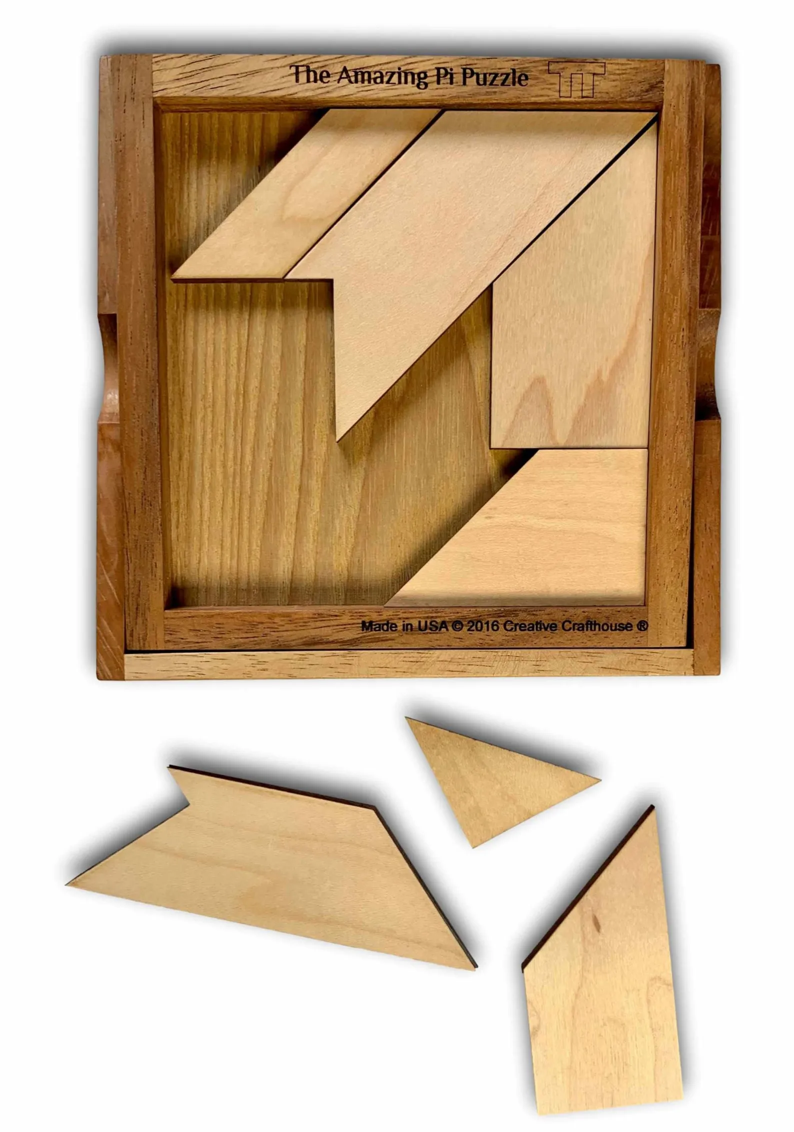 The Amazing Pi Puzzle, Wooden Math Puzzle, Custom Engraved Brain Teaser, Tangram Puzzle, Educational Puzzles, Personalized Pi Day Gifts - Image 6