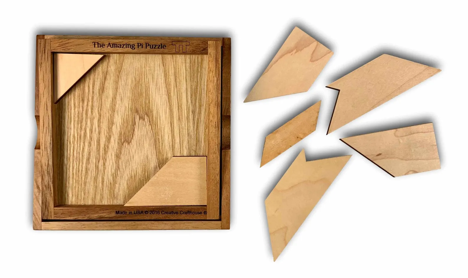 The Amazing Pi Puzzle, Wooden Math Puzzle, Custom Engraved Brain Teaser, Tangram Puzzle, Educational Puzzles, Personalized Pi Day Gifts - Image 8