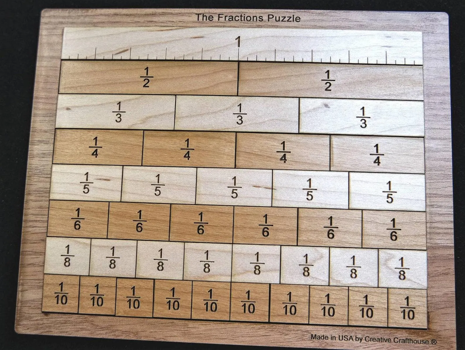 Fractions Puzzle, Wooden Math Game, Montessori Puzzle, Math Toys, Homeschool Math Game, Educational Toys, Fraction Learning, Math Class Gift