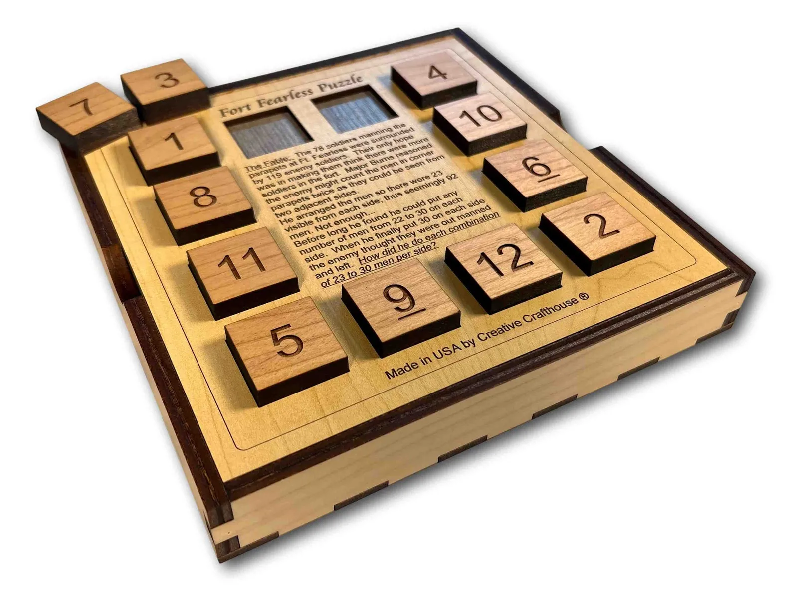 Fort Fearless Wood Brain Teaser, 9 Different Math And Logic Puzzles To Solve, Escape Room Prop, Math Puzzle, Nerd Gift, Lodge Decor,Homeware - Image 5