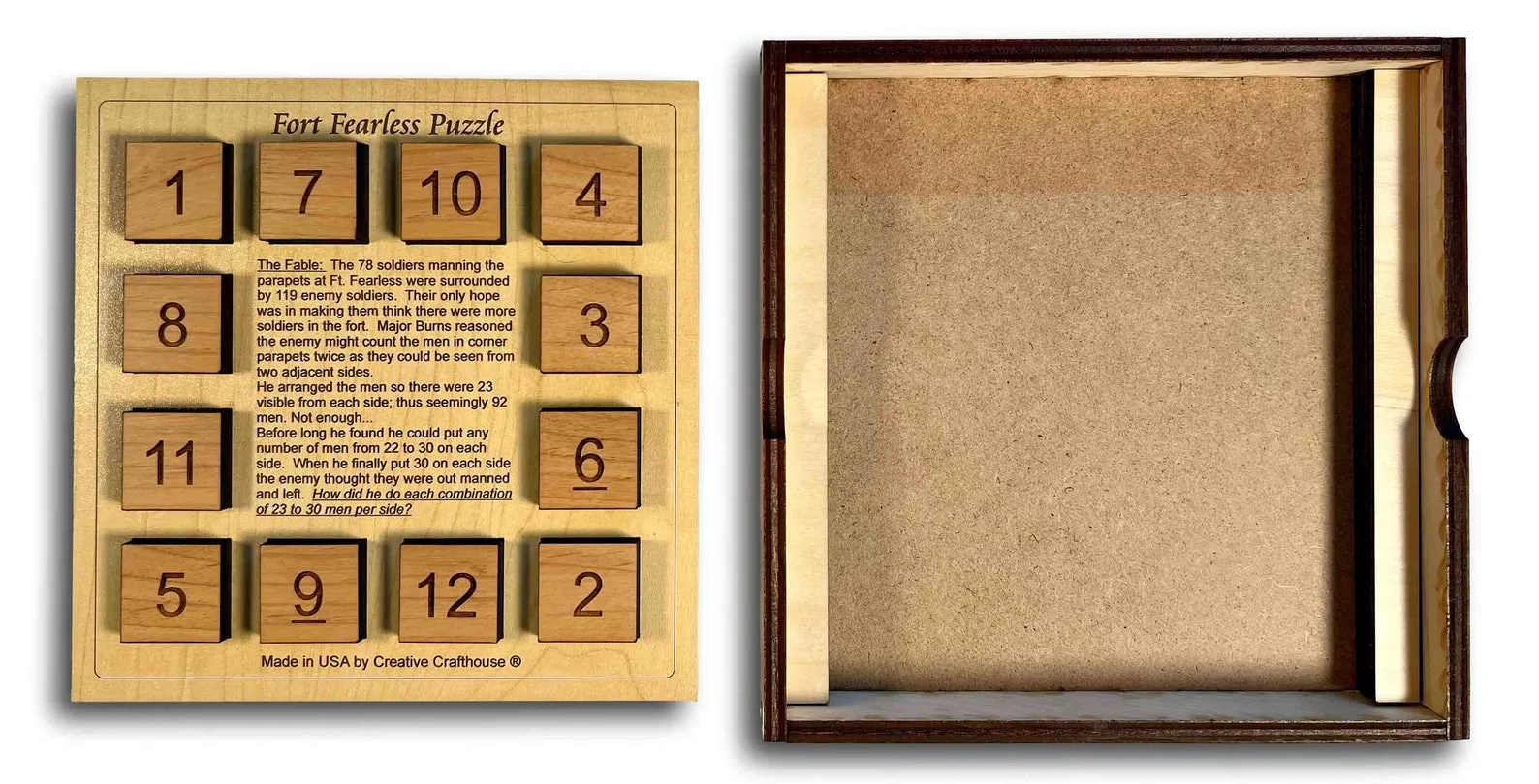 Fort Fearless Wood Brain Teaser, 9 Different Math And Logic Puzzles To Solve, Escape Room Prop, Math Puzzle, Nerd Gift, Lodge Decor,Homeware - Image 7