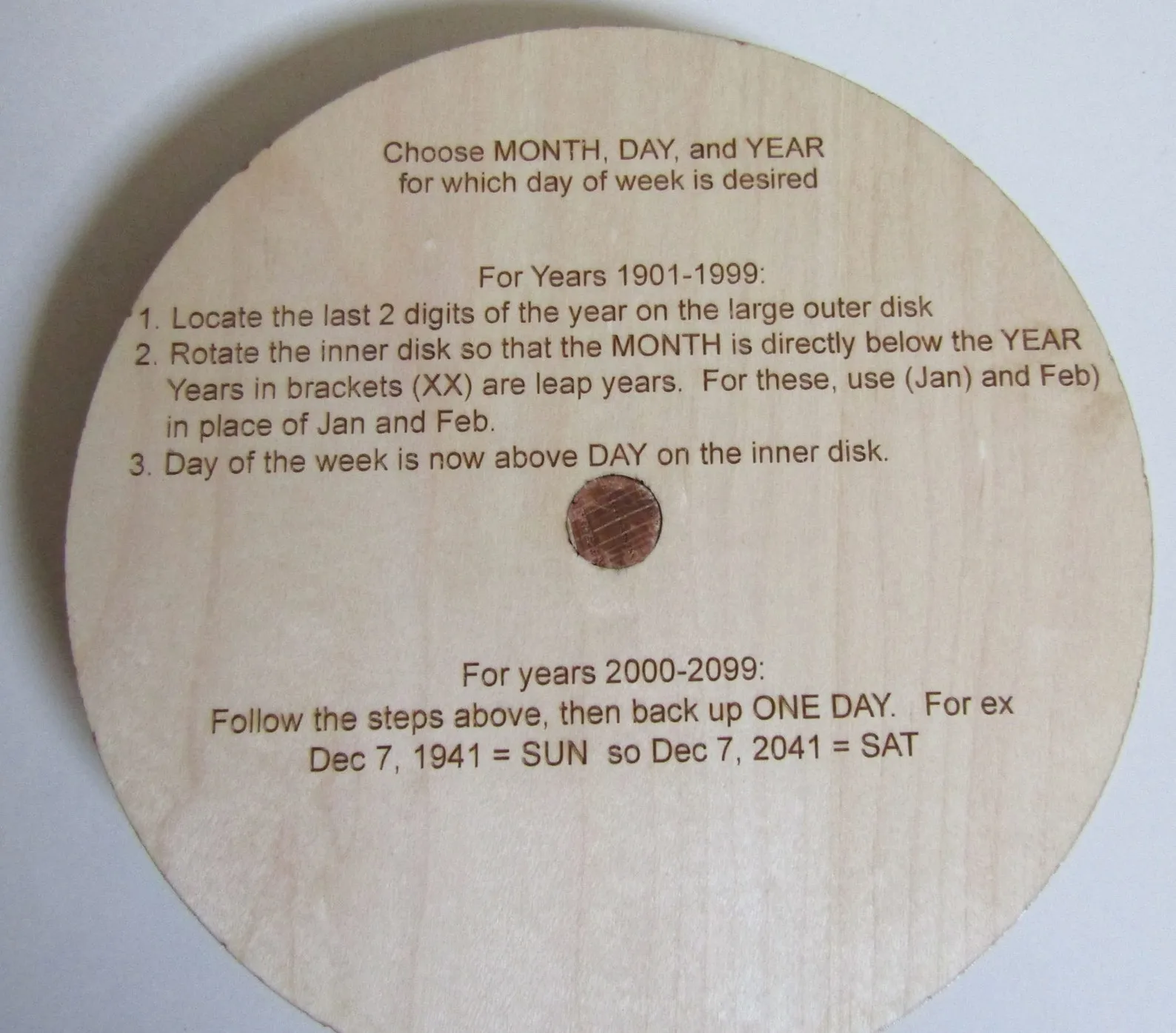Doomsday Calculator, Doomsday Day Of The Week Clock, John Conway, Doomsday Calendar, Bar Game, Math Gift, Doomsday Device, Find The Date - Image 2