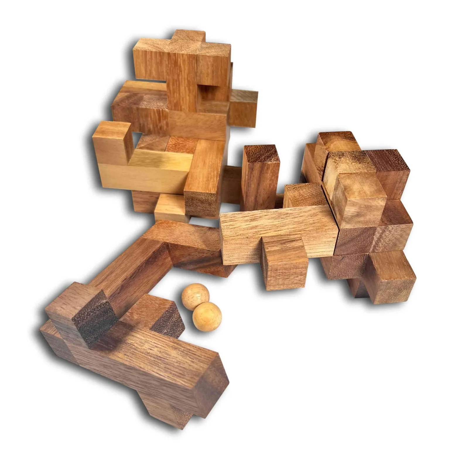 Wooden Puzzle For Adults, Logic Puzzle, Extremely Hard Puzzle, Five Fit Pieces Puzzle, Complex Puzzle, Brain Teaser, Difficult Puzzle - Image 3