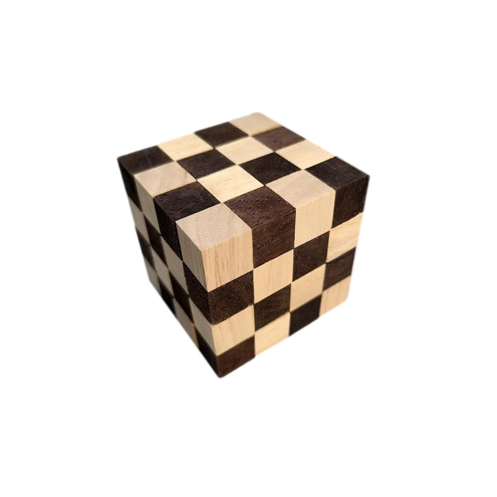 King Snake Puzzle, Level 5 Wooden Brain Teaser, Snake Cube Puzzle, Hard Logic Puzzle, Twisting & Turning Blocks Puzzle, Snake Lovers Gift - Image 2