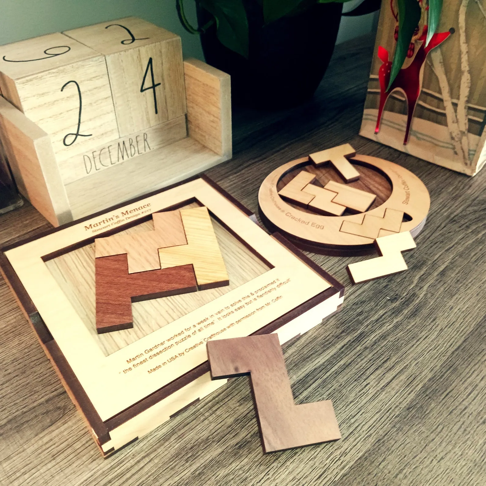 Ultimate Wood Puzzle Gift Set - Martin's Menace & Cracked Egg - Personalized Brain Teasers for Puzzle Addicts - Image 2