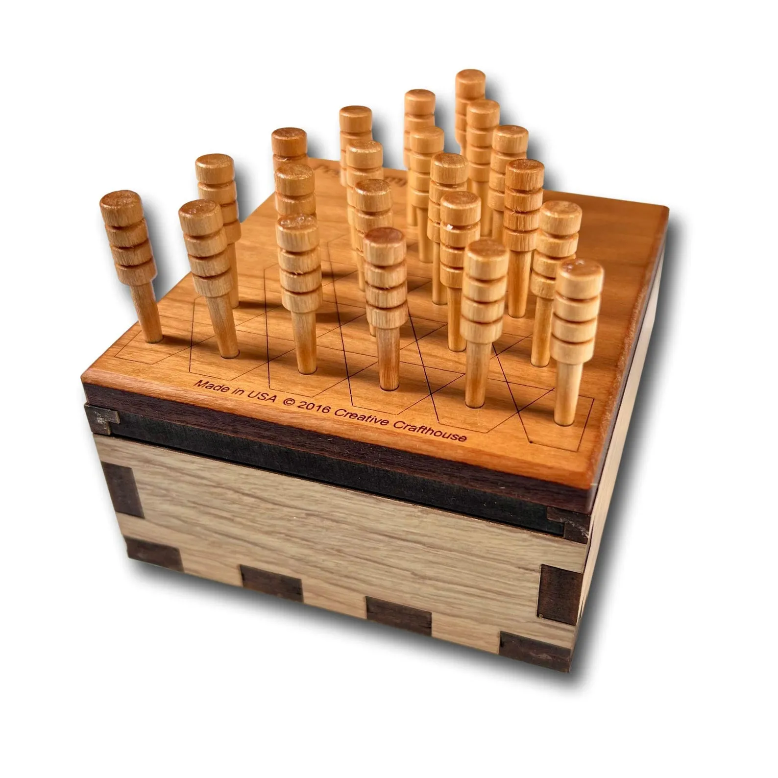 Triangle Peg Game, Classic Cracker Barrel Game, Wooden Brain Teaser, Personalized Travel Game, 6 Wide Peg Jump Puzzle, Peg Solitaire Fans