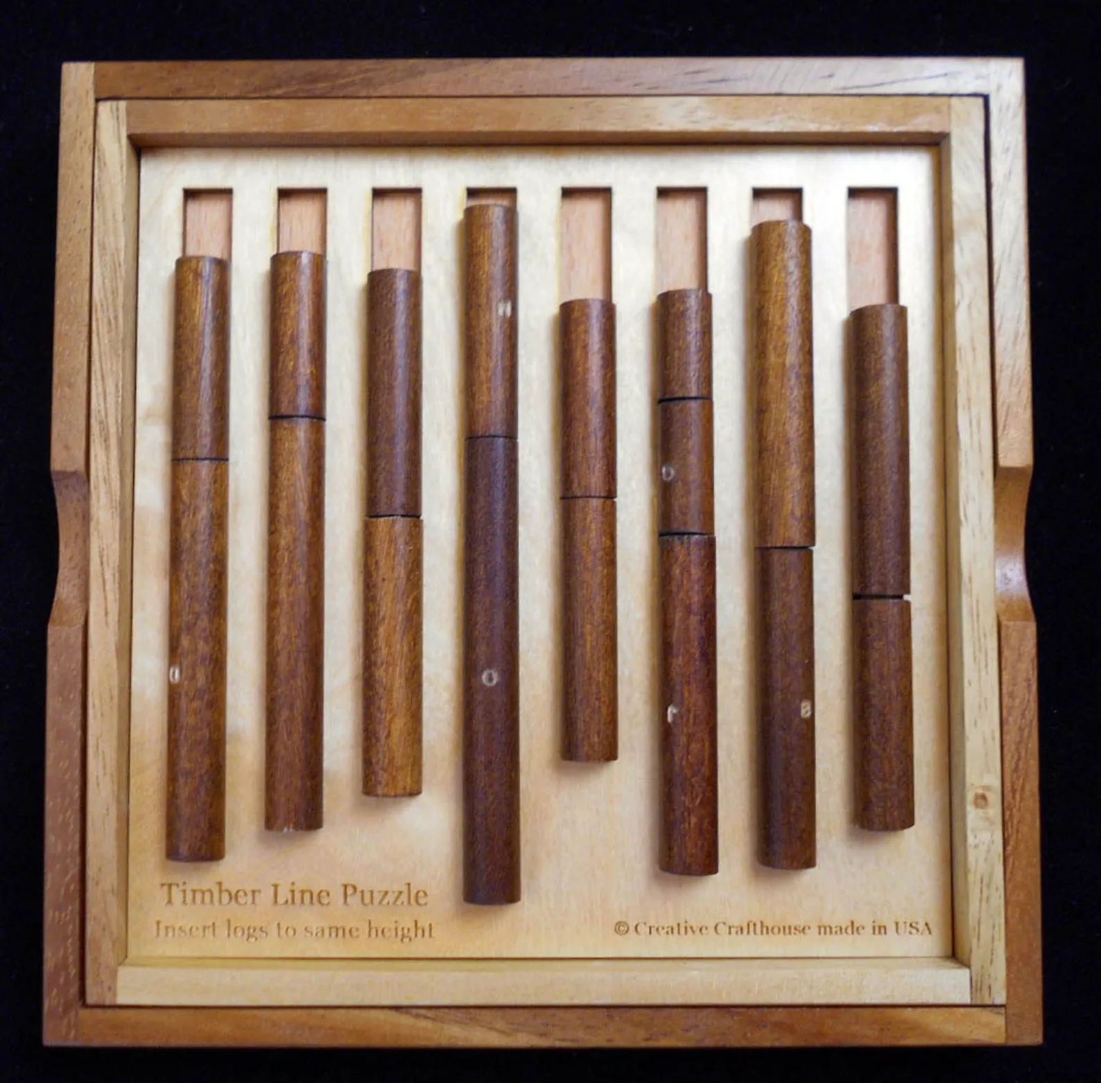 Timber Line Wooden Puzzle - Brain Teaser Puzzle For Adults - Logical Puzzle Game - Personalized Christmas Gift - Challenging Brain Game