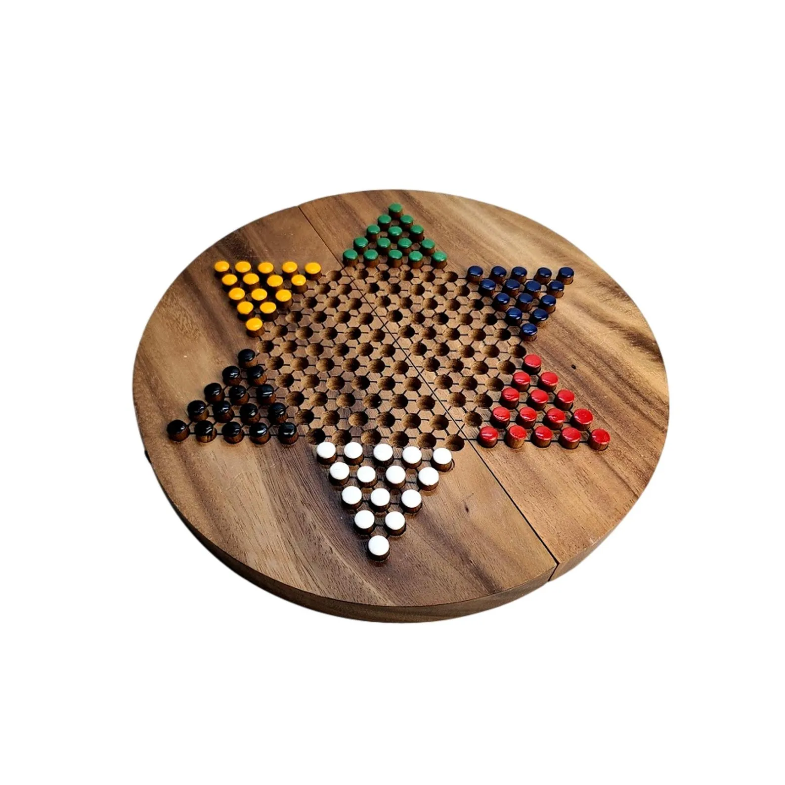 Chinese Checkers Board, Wooden Chinese Checkers With Pegs, Large Chinese Checkers Board, Family Game Night, Wooden Board Game, Family Gift