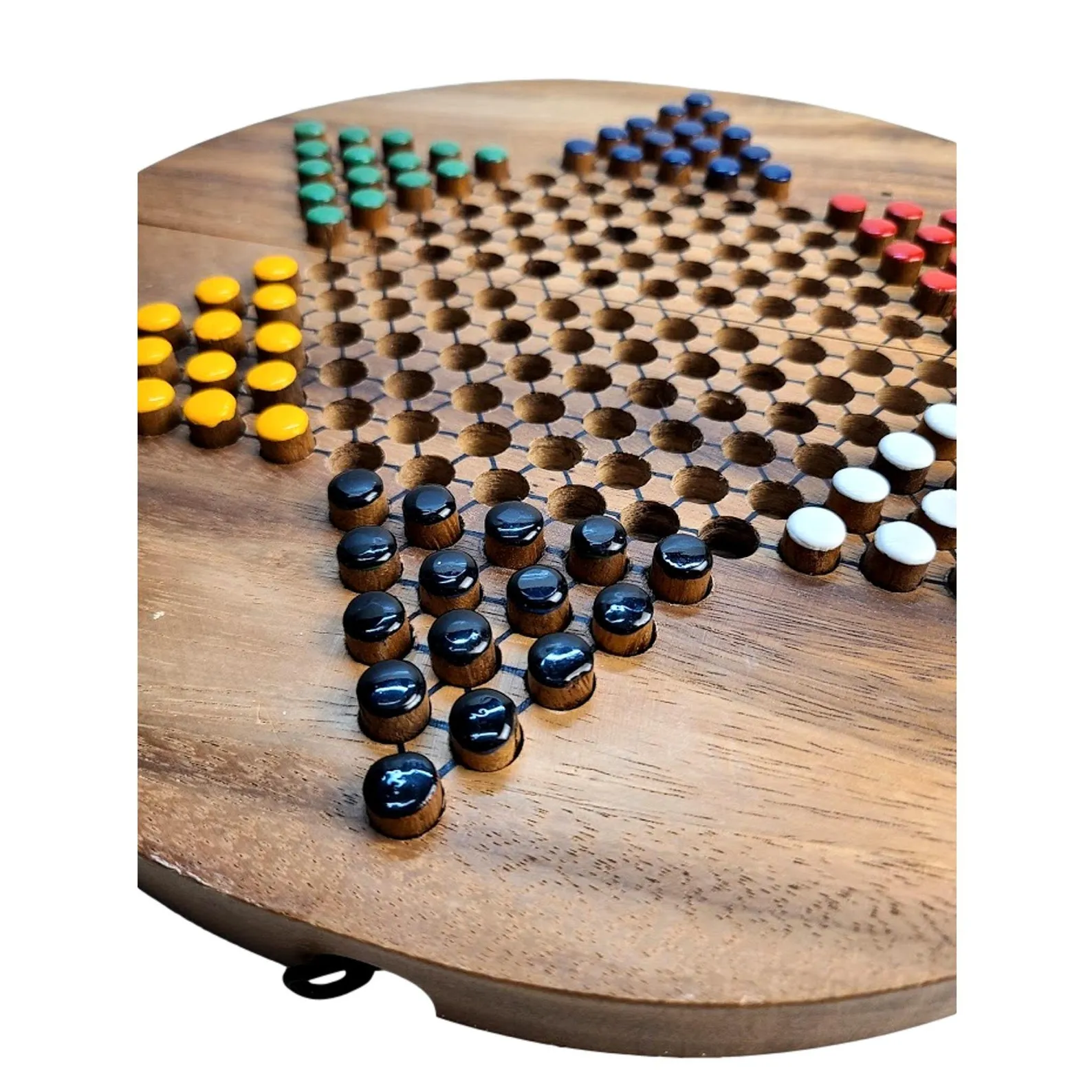 Chinese Checkers Board, Wooden Chinese Checkers With Pegs, Large Chinese Checkers Board, Family Game Night, Wooden Board Game, Family Gift - Image 2