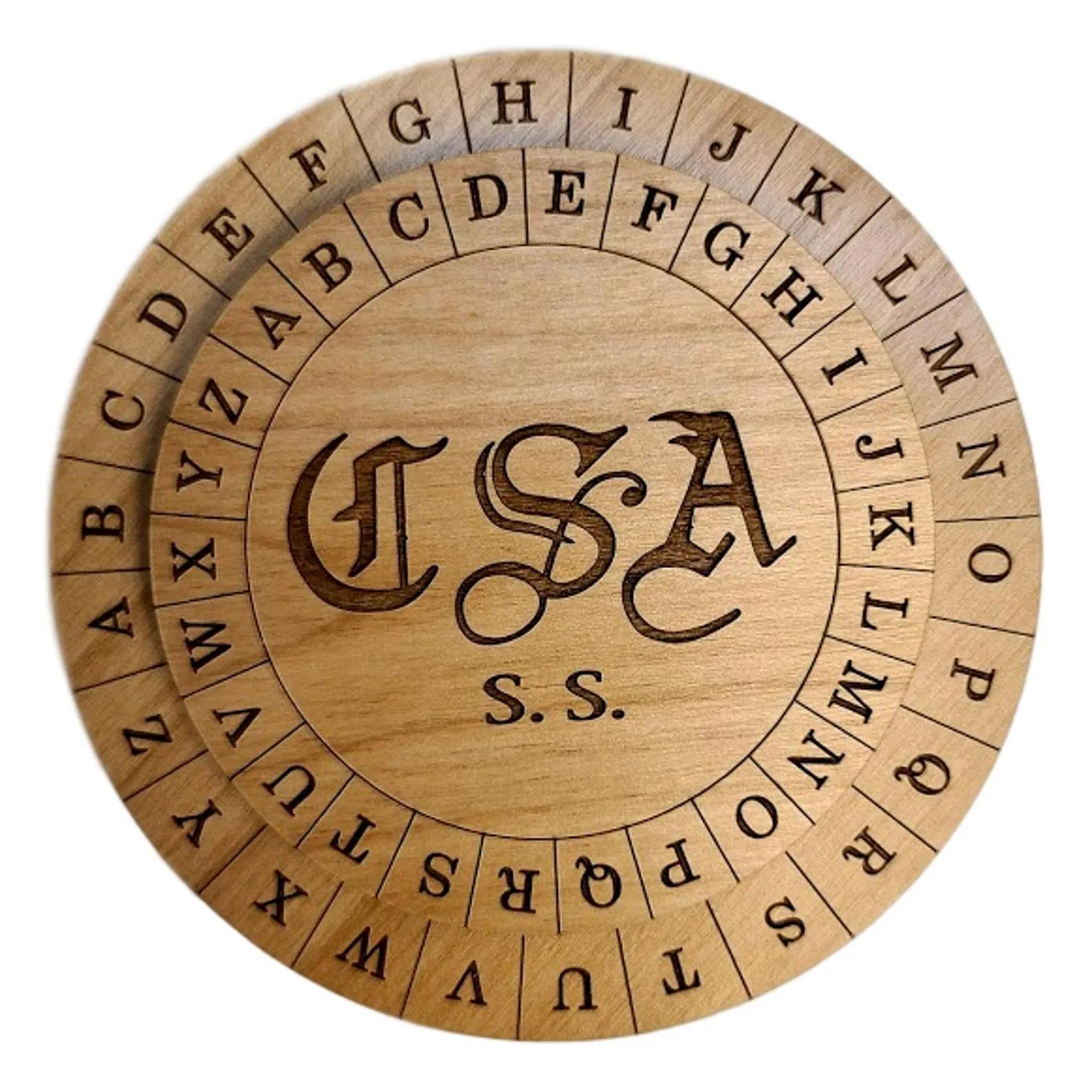 Confederate Army Cipher Disk, Civil War Encryption Wheels, Enigma Machine, Wooden Cipher Board Game, Brain Teaser, Cipher Wheel Game - Image 2