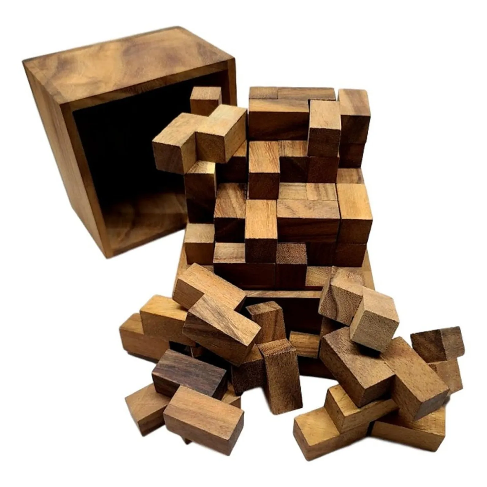 Wood Cube Puzzle For Adults, Monster Z Wood Brain Teaser, Difficult Wooden Puzzle For Experts, 3D Puzzle, Wooden Block Puzzle, 6x6x6 Cube - Image 2