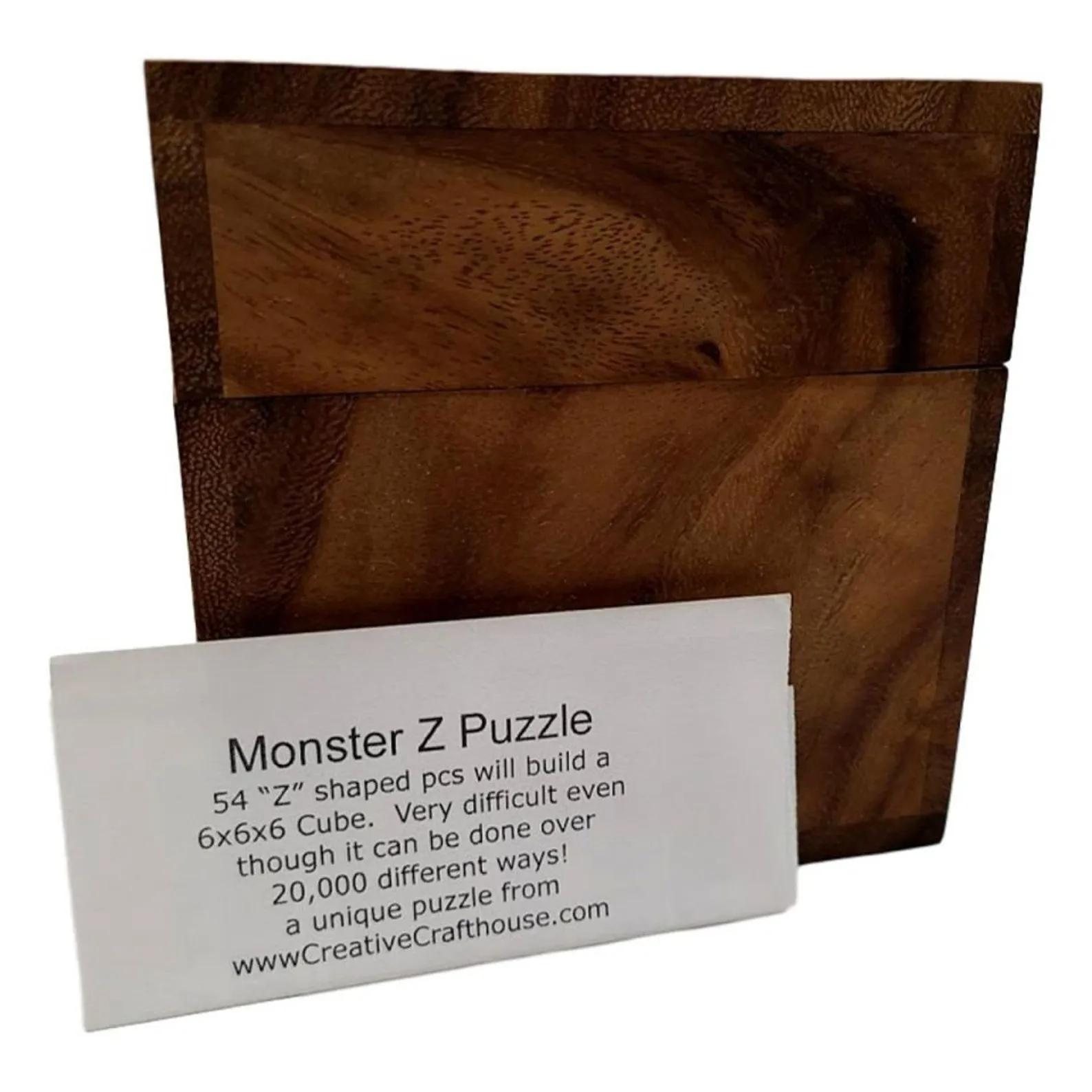 Wood Cube Puzzle For Adults, Monster Z Wood Brain Teaser, Difficult Wooden Puzzle For Experts, 3D Puzzle, Wooden Block Puzzle, 6x6x6 Cube - Image 5